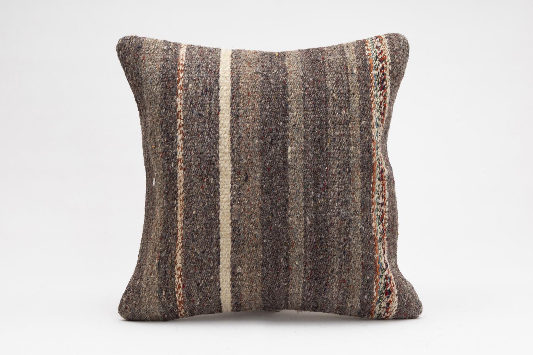 16''16'' (40x40 cm) Kilim Pillows - Vintage Handmade Kilim Pillows - Vintage Handmade Kilim Rugs - It is 100% wool. Artistic and historical rugs. Old handwoven rugs.