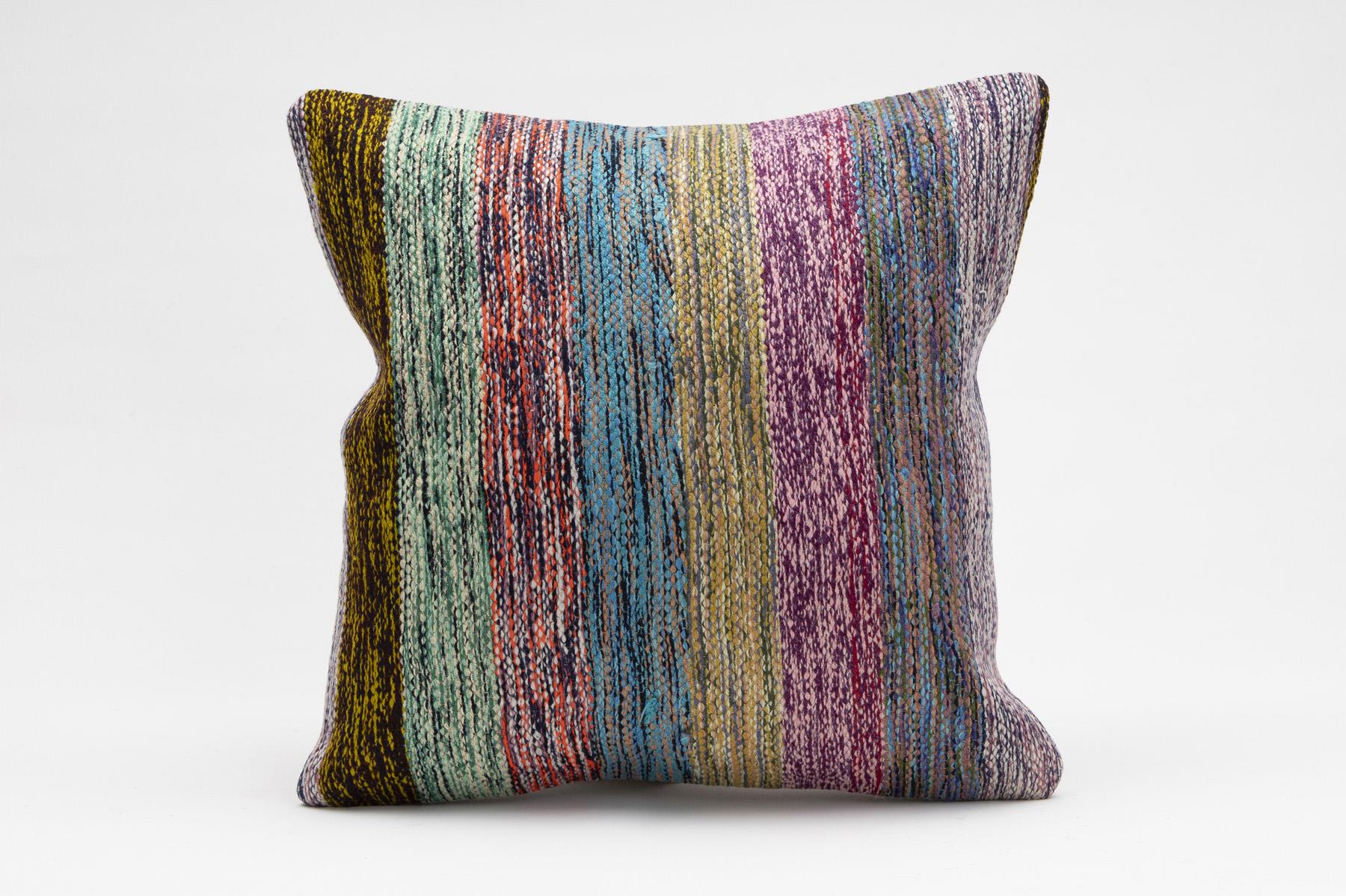 16''16'' (40x40 cm) Kilim Pillows - Vintage Handmade Kilim Pillows - Vintage Handmade Kilim Rugs - It is 100% wool. Artistic and historical rugs. Old handwoven rugs.