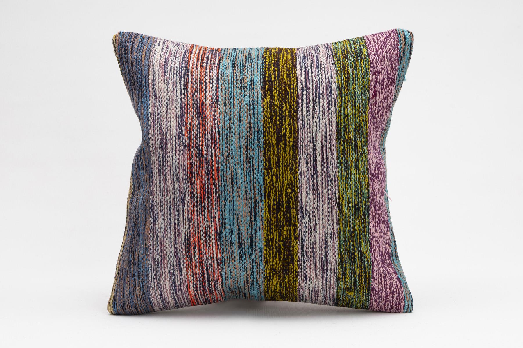 16''16'' (40x40 cm) Kilim Pillows - Vintage Handmade Kilim Pillows - Vintage Handmade Kilim Rugs - It is 100% wool. Artistic and historical rugs. Old handwoven rugs.