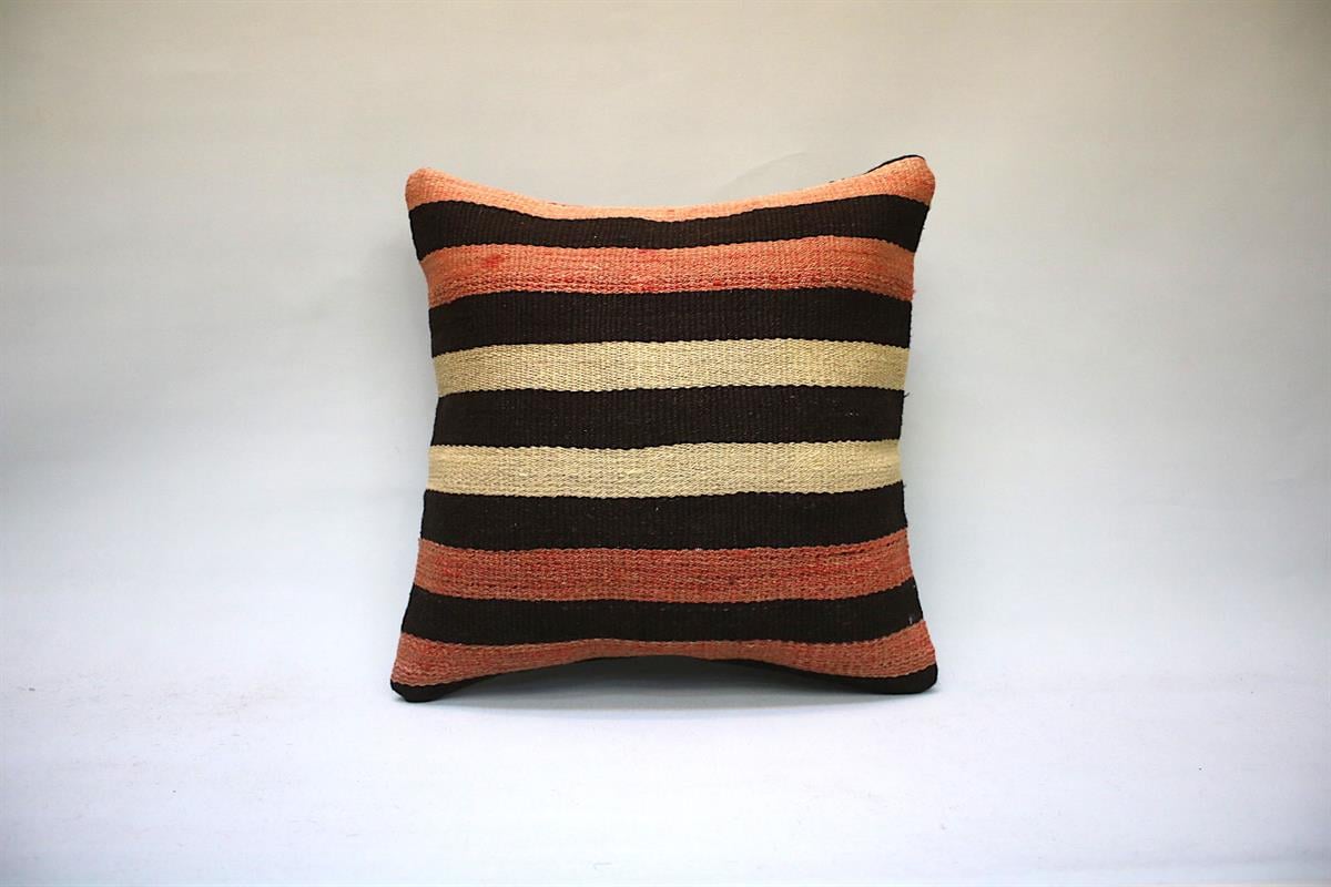 16''16'' (40x40 cm) Kilim Pillows - Vintage Handmade Kilim Pillows - Vintage Handmade Kilim Rugs - It is 100% wool. Artistic and historical rugs. Old handwoven rugs.