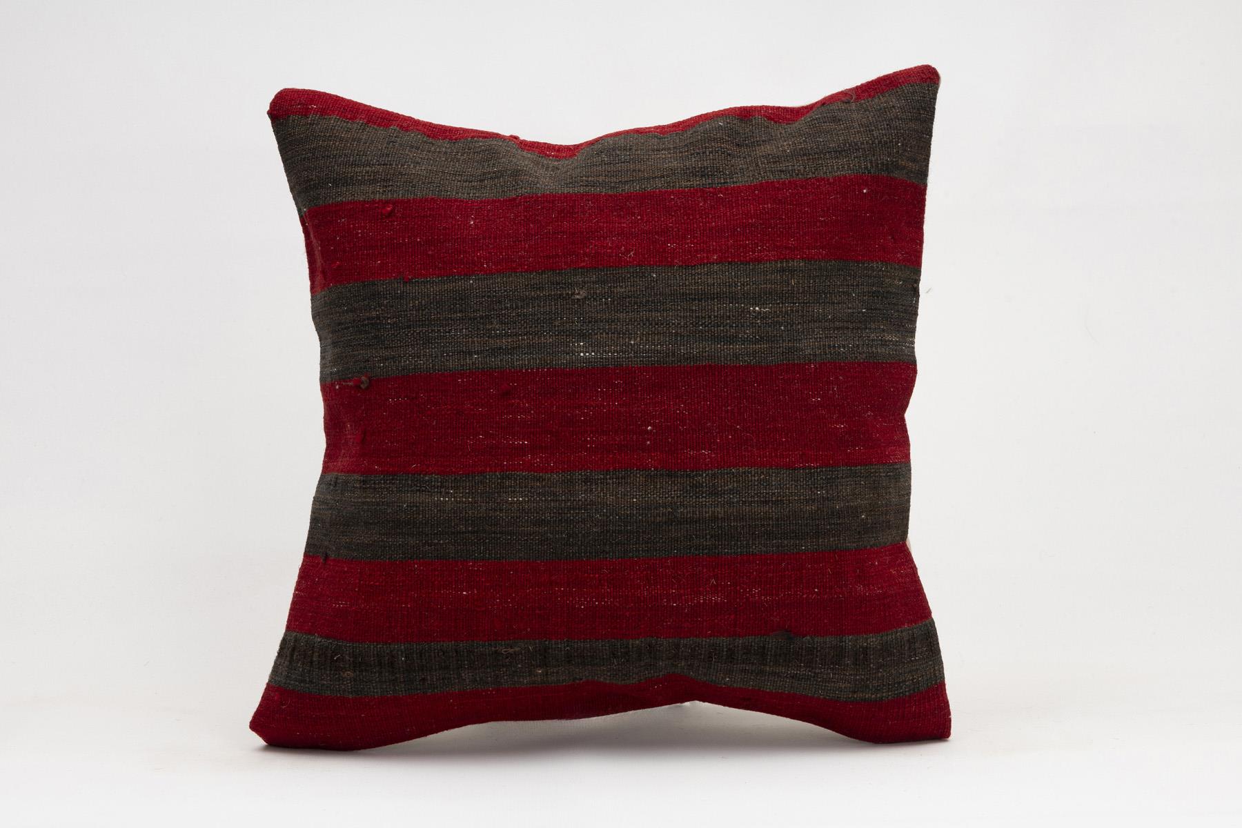 18x18 inches (45x45 cm) Kilim Pillow | KILIM WHOLESALE - Vintage Handmade Pillows - Vintage Handmade Kilim Rugs - It is 100% wool. Artistic and historical rugs. Old handwoven rugs. - Online hand woven rugs and kilim cushions sales. Shipping to a