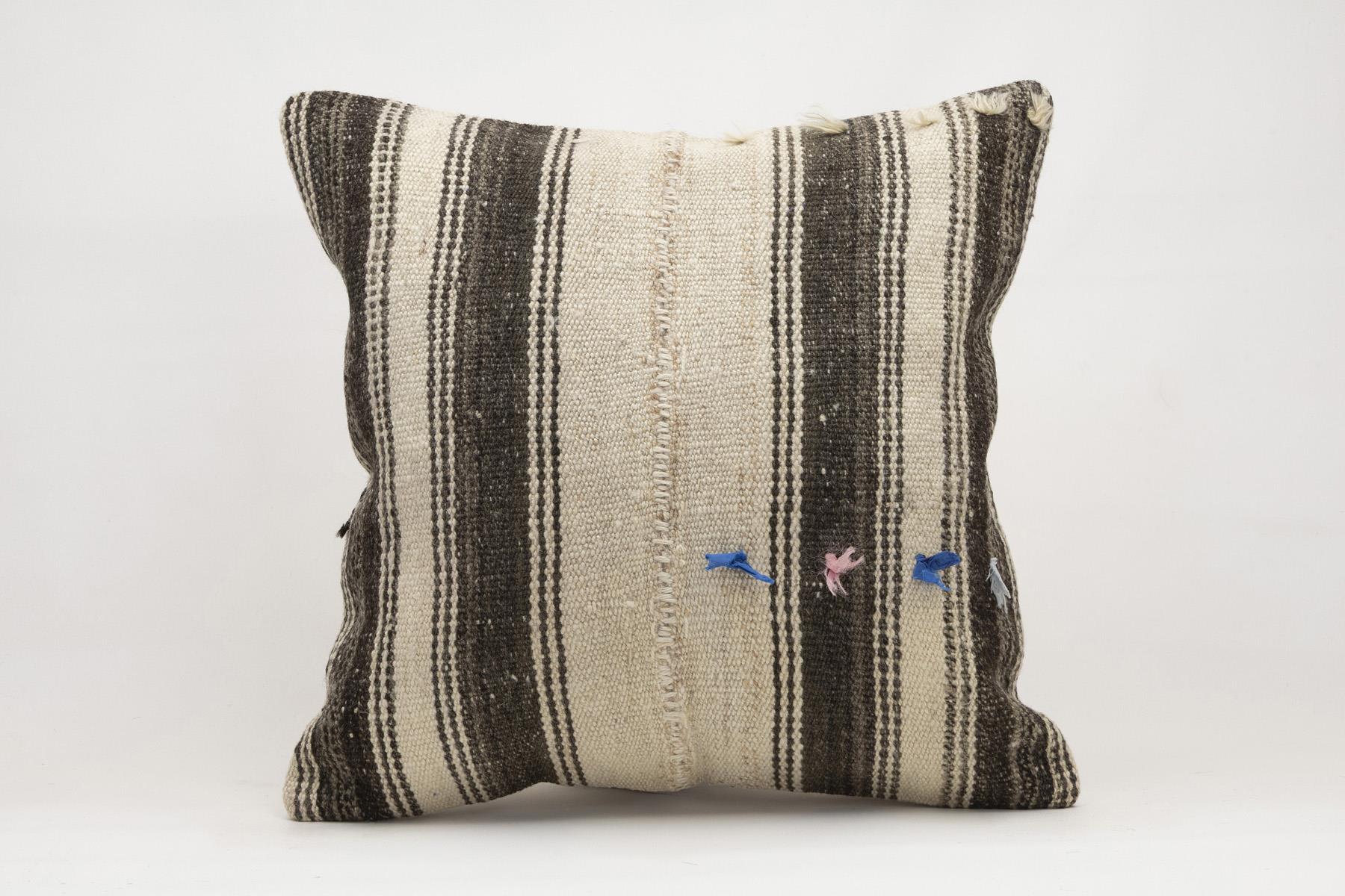 20x20 inches (50x50 cm) Kilim Pillow | KILIM WHOLESALE - Vintage Handmade Pillows - Vintage Handmade Kilim Rugs - It is 100% wool. Artistic and historical rugs. Old handwoven rugs. - Online hand woven rugs and kilim cushions sales. Shipping to a