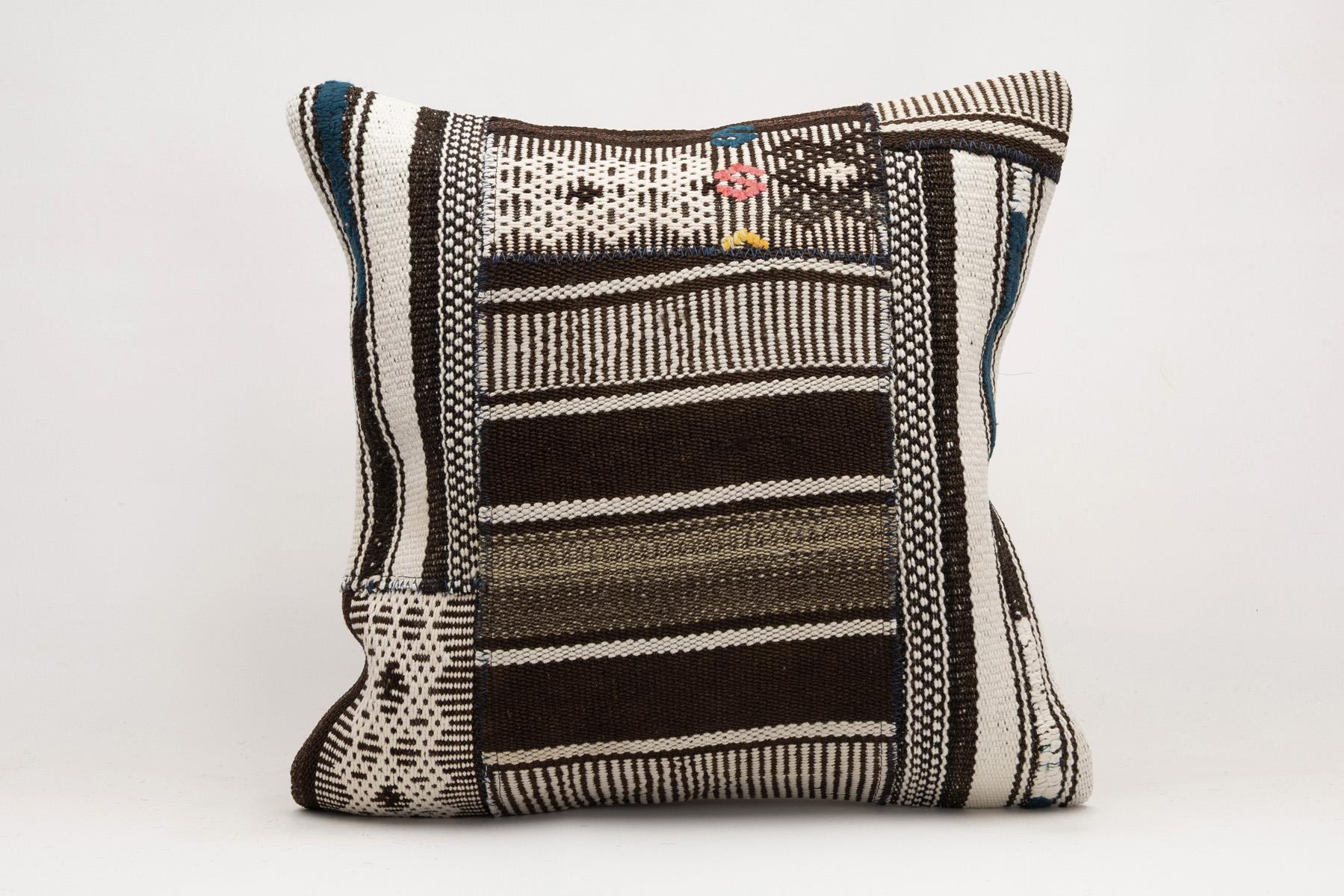 20x20 inches (50x50 cm) Kilim Pillow | KILIM WHOLESALE - Vintage Handmade Pillows - Vintage Handmade Kilim Rugs - It is 100% wool. Artistic and historical rugs. Old handwoven rugs. - Online hand woven rugs and kilim cushions sales. Shipping to a