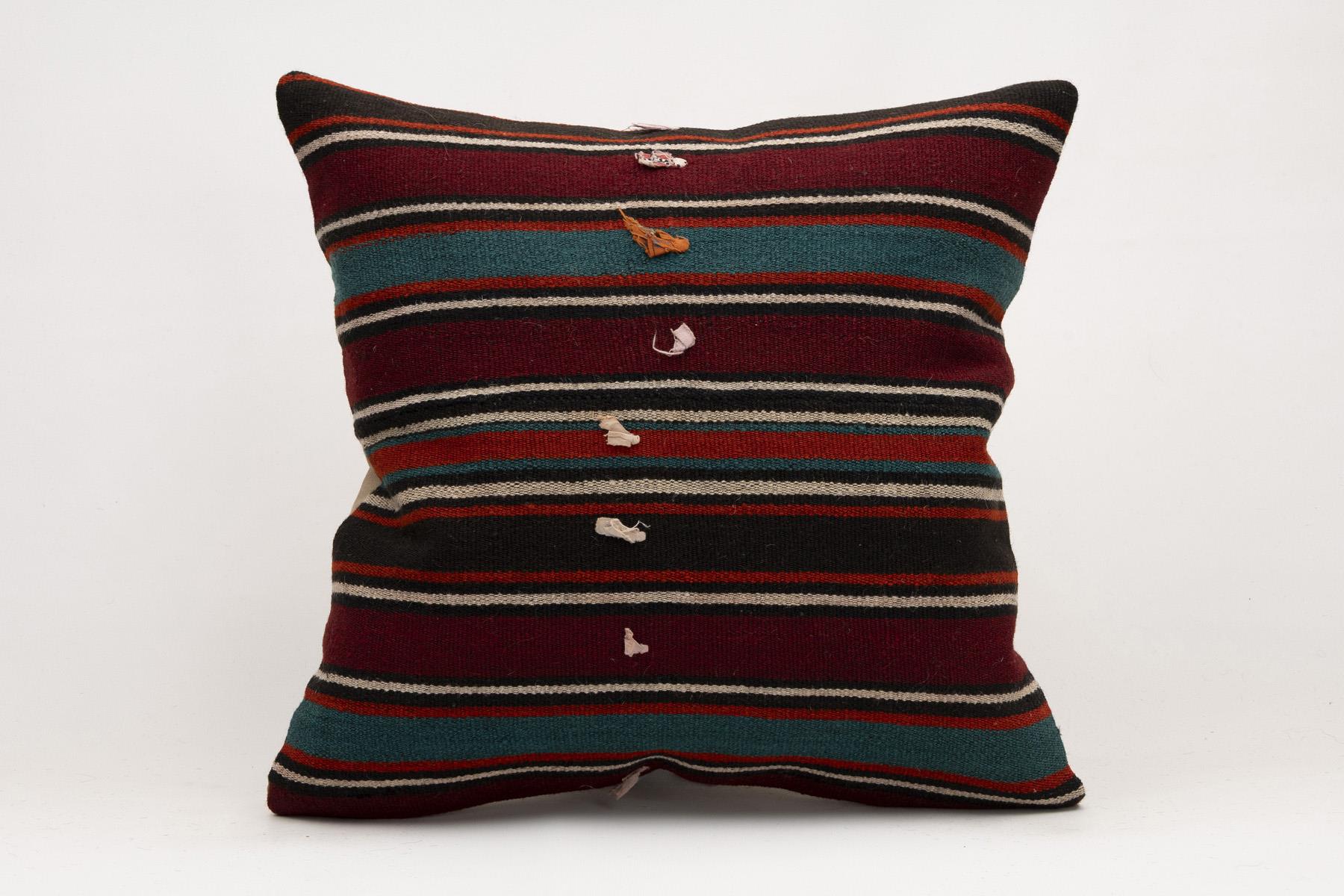 20x20 inches (50x50 cm) Kilim Pillow | KILIM WHOLESALE - Vintage Handmade Pillows - Vintage Handmade Kilim Rugs - It is 100% wool. Artistic and historical rugs. Old handwoven rugs. - Online hand woven rugs and kilim cushions sales. Shipping to a