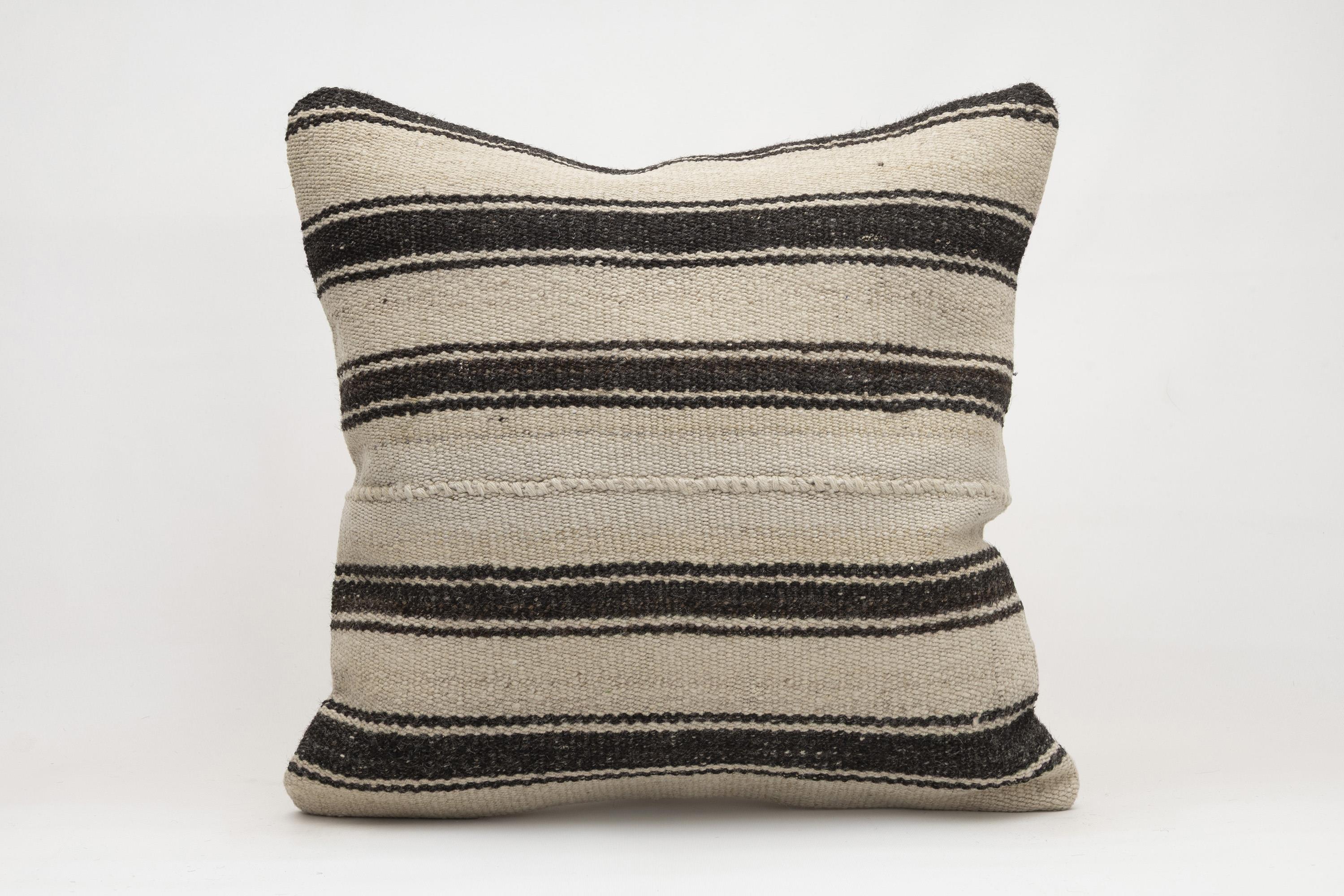 20x20 inches (50x50 cm) Kilim Pillow | KILIM WHOLESALE - Vintage Handmade Pillows - Vintage Handmade Kilim Rugs - It is 100% wool. Artistic and historical rugs. Old handwoven rugs. - Online hand woven rugs and kilim cushions sales. Shipping to a