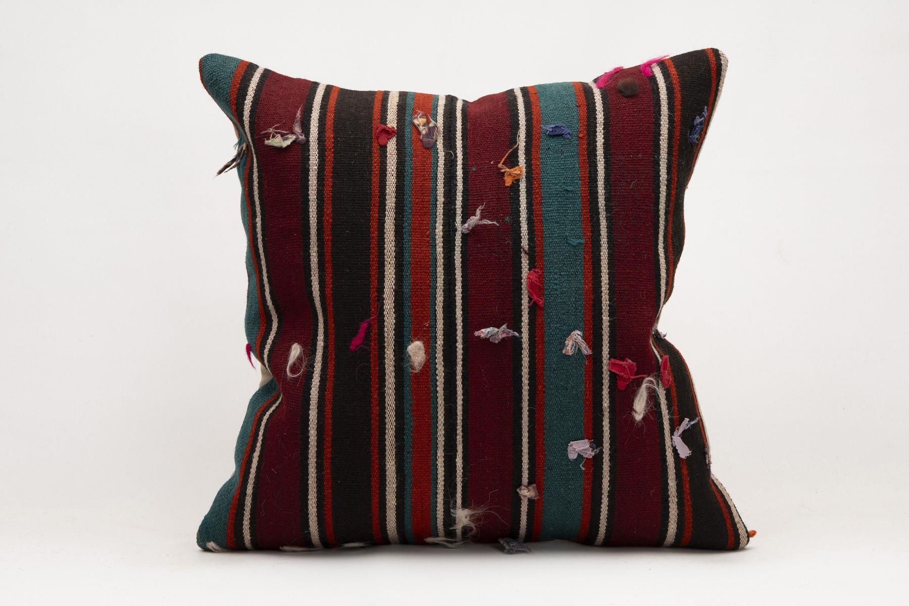 20x20 inches (50x50 cm) Kilim Pillow | KILIM WHOLESALE - Vintage Handmade Pillows - Vintage Handmade Kilim Rugs - It is 100% wool. Artistic and historical rugs. Old handwoven rugs. - Online hand woven rugs and kilim cushions sales. Shipping to a