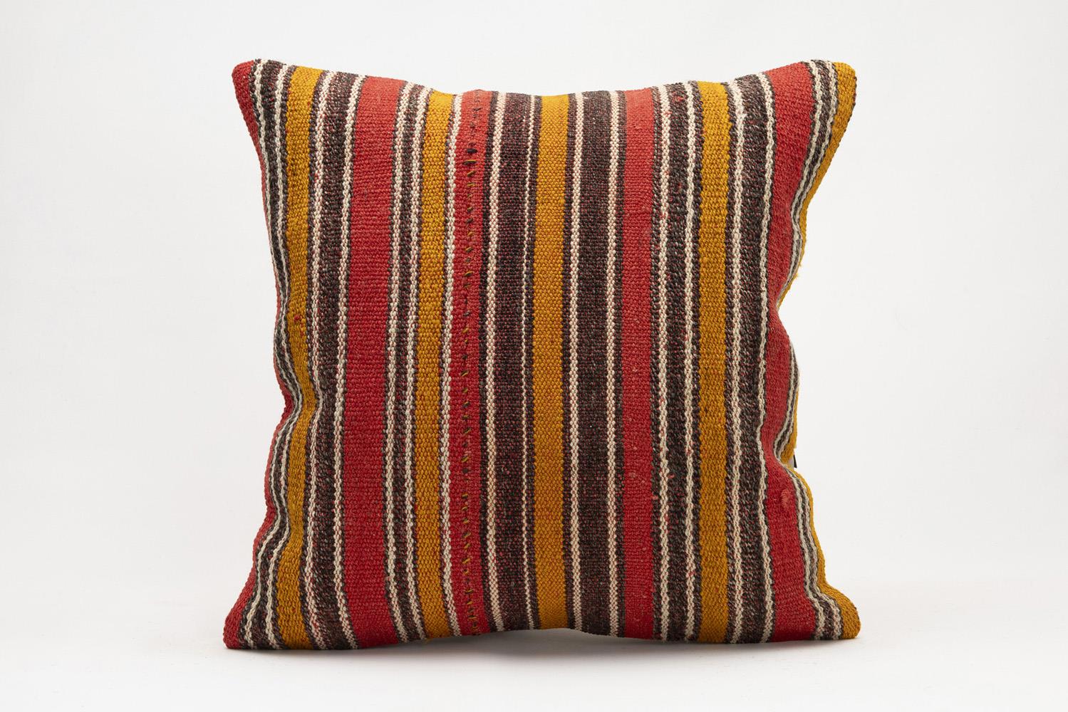 20x20 inches (50x50 cm) Kilim Pillow | KILIM WHOLESALE - Vintage Handmade Pillows - Vintage Handmade Kilim Rugs - It is 100% wool. Artistic and historical rugs. Old handwoven rugs. - Online hand woven rugs and kilim cushions sales. Shipping to a