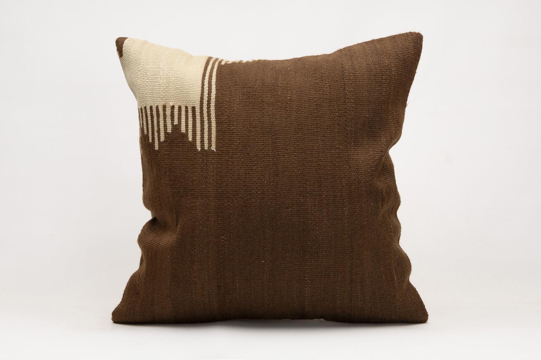 20x20 inches (50x50 cm) Kilim Pillow | KILIM WHOLESALE - Vintage Handmade Pillows - Vintage Handmade Kilim Rugs - It is 100% wool. Artistic and historical rugs. Old handwoven rugs. - Online hand woven rugs and kilim cushions sales. Shipping to a