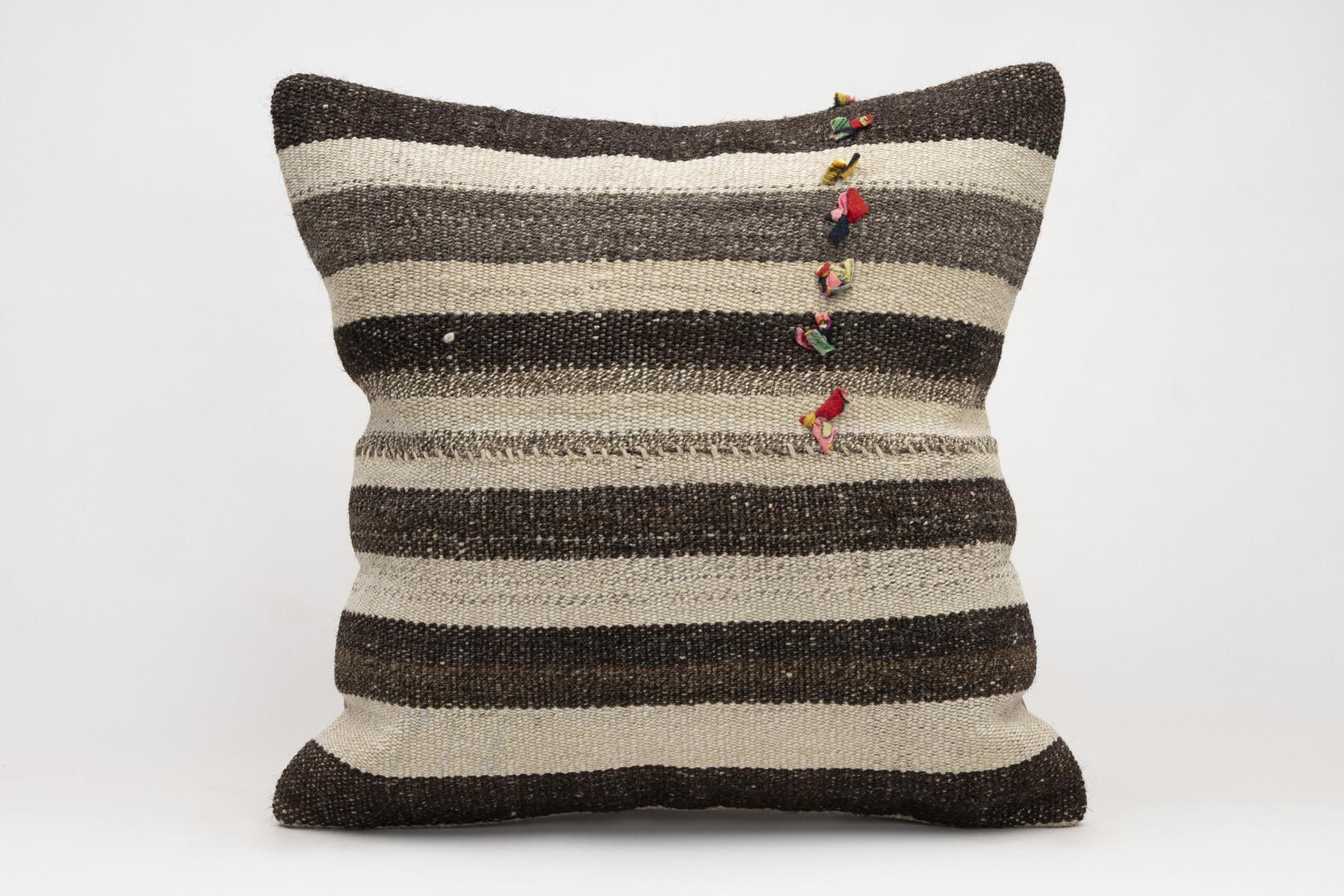 20x20 inches (50x50 cm) Kilim Pillow | KILIM WHOLESALE - Vintage Handmade Pillows - Vintage Handmade Kilim Rugs - It is 100% wool. Artistic and historical rugs. Old handwoven rugs. - Online hand woven rugs and kilim cushions sales. Shipping to a