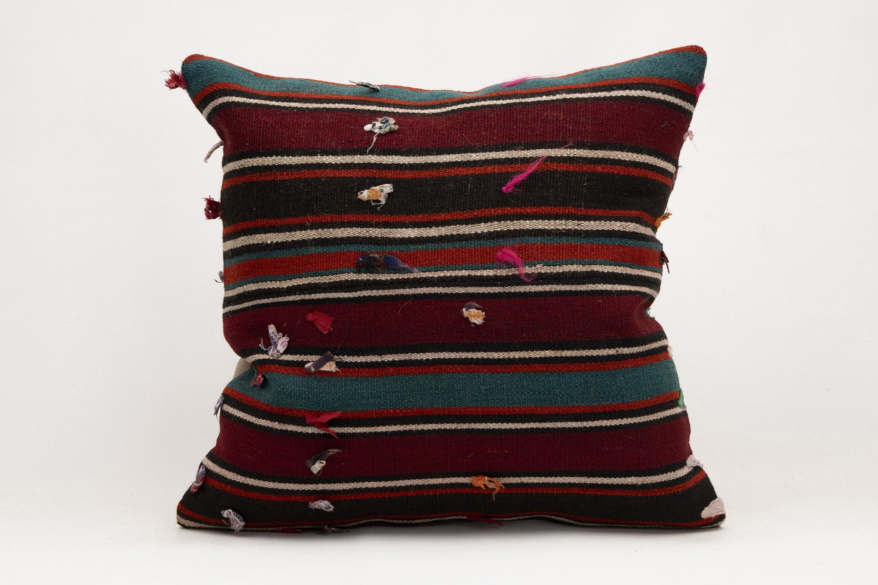 20x20 inches (50x50 cm) Kilim Pillow | KILIM WHOLESALE - Vintage Handmade Pillows - Vintage Handmade Kilim Rugs - It is 100% wool. Artistic and historical rugs. Old handwoven rugs. - Online hand woven rugs and kilim cushions sales. Shipping to a