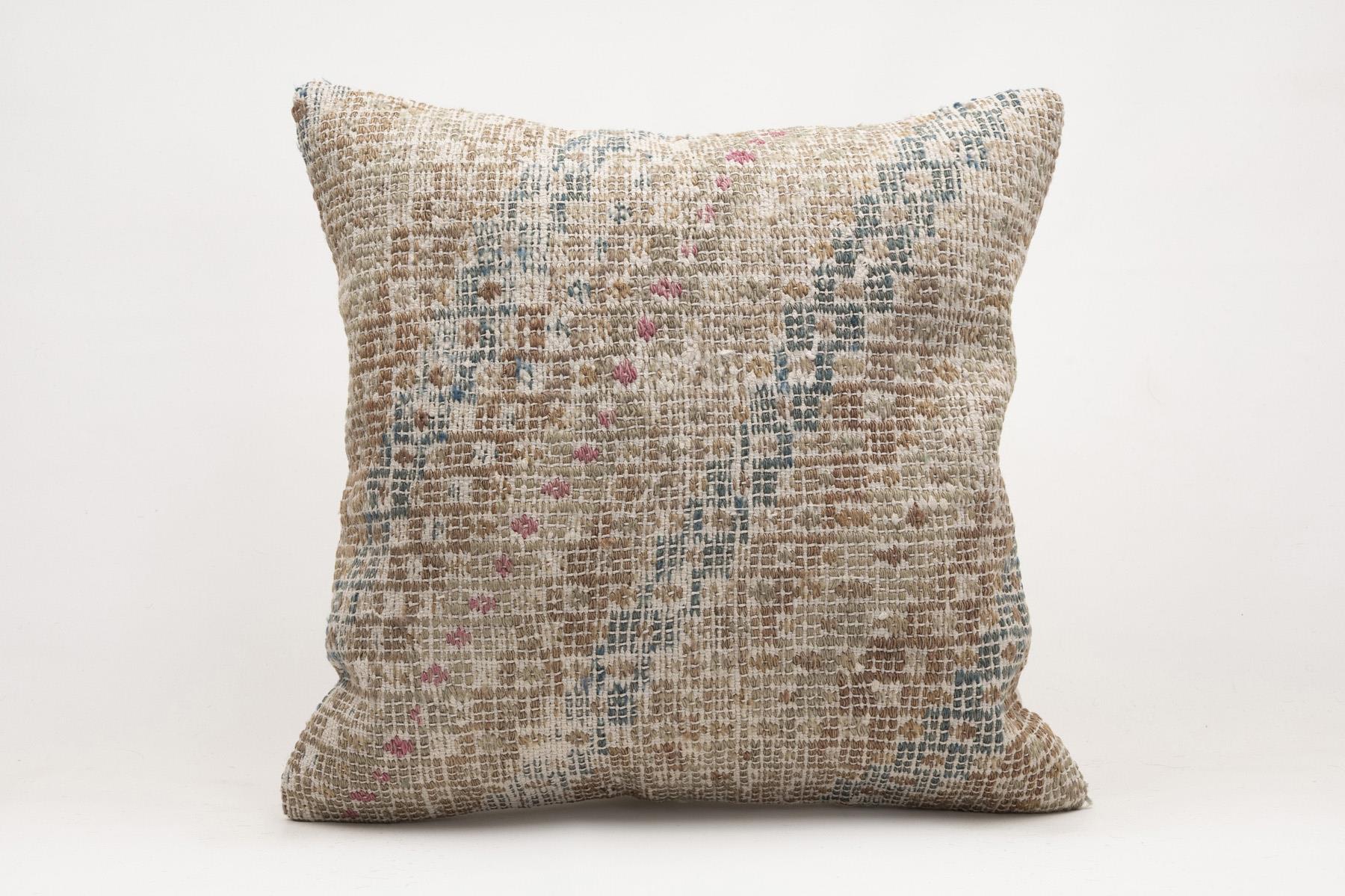 20x20 inches (50x50 cm) Kilim Pillow | KILIM WHOLESALE - Vintage Handmade Pillows - Vintage Handmade Kilim Rugs - It is 100% wool. Artistic and historical rugs. Old handwoven rugs. - Online hand woven rugs and kilim cushions sales. Shipping to a