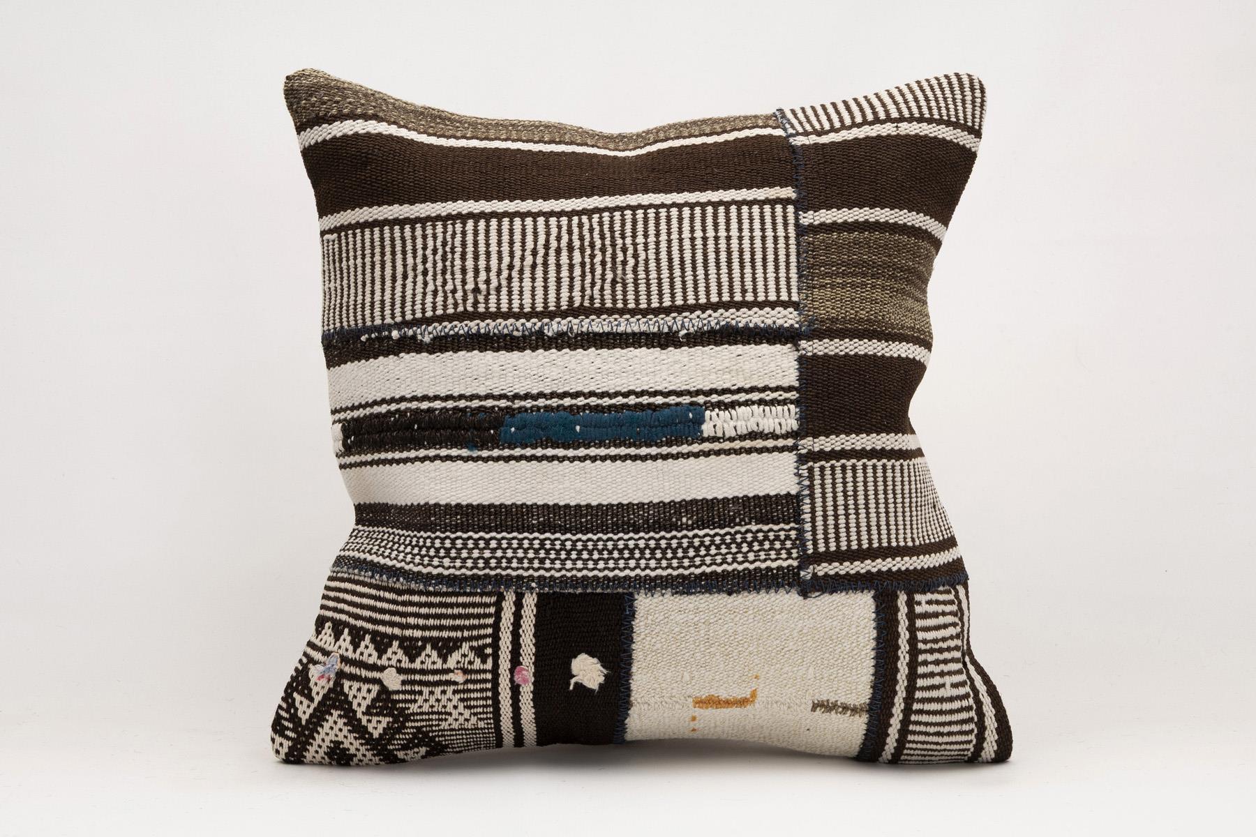 20x20 inches (50x50 cm) Kilim Pillow | KILIM WHOLESALE - Vintage Handmade Pillows - Vintage Handmade Kilim Rugs - It is 100% wool. Artistic and historical rugs. Old handwoven rugs. - Online hand woven rugs and kilim cushions sales. Shipping to a