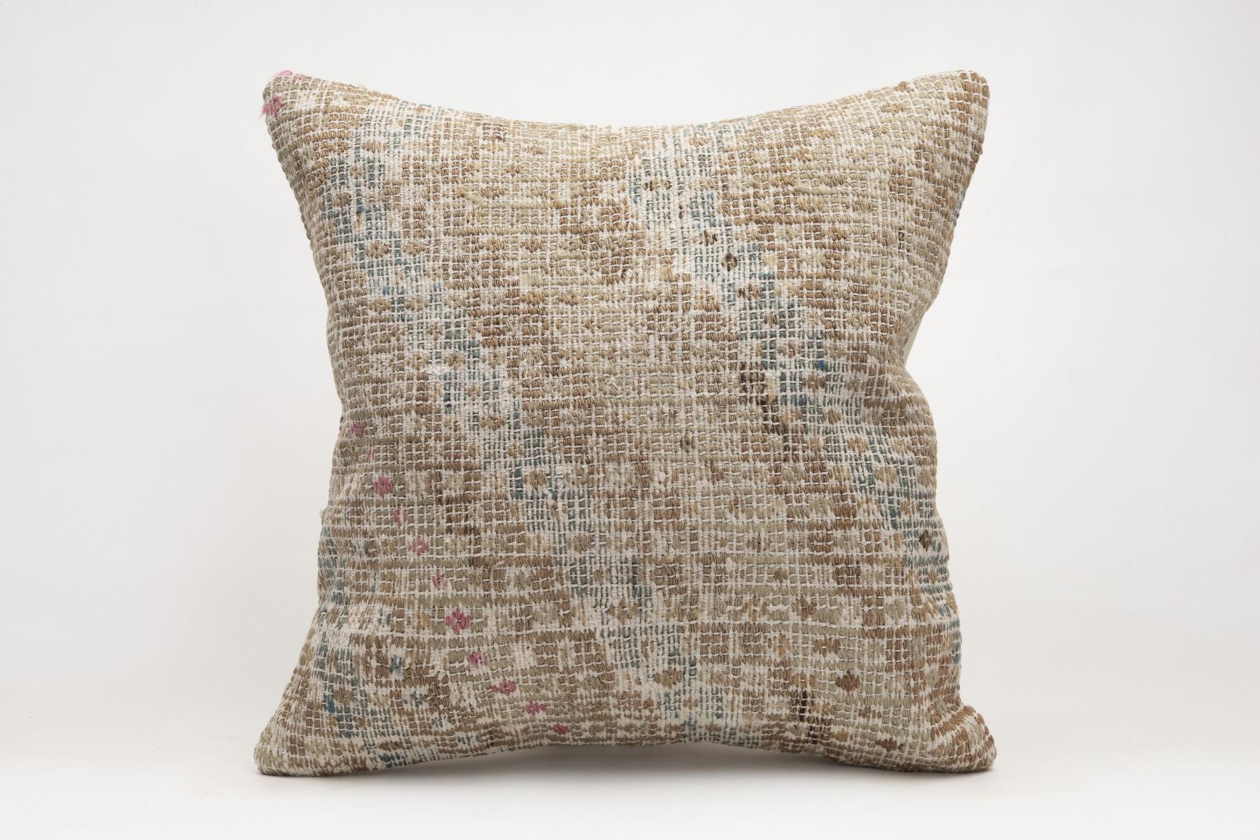 20x20 inches (50x50 cm) Kilim Pillow | KILIM WHOLESALE - Vintage Handmade Pillows - Vintage Handmade Kilim Rugs - It is 100% wool. Artistic and historical rugs. Old handwoven rugs. - Online hand woven rugs and kilim cushions sales. Shipping to a