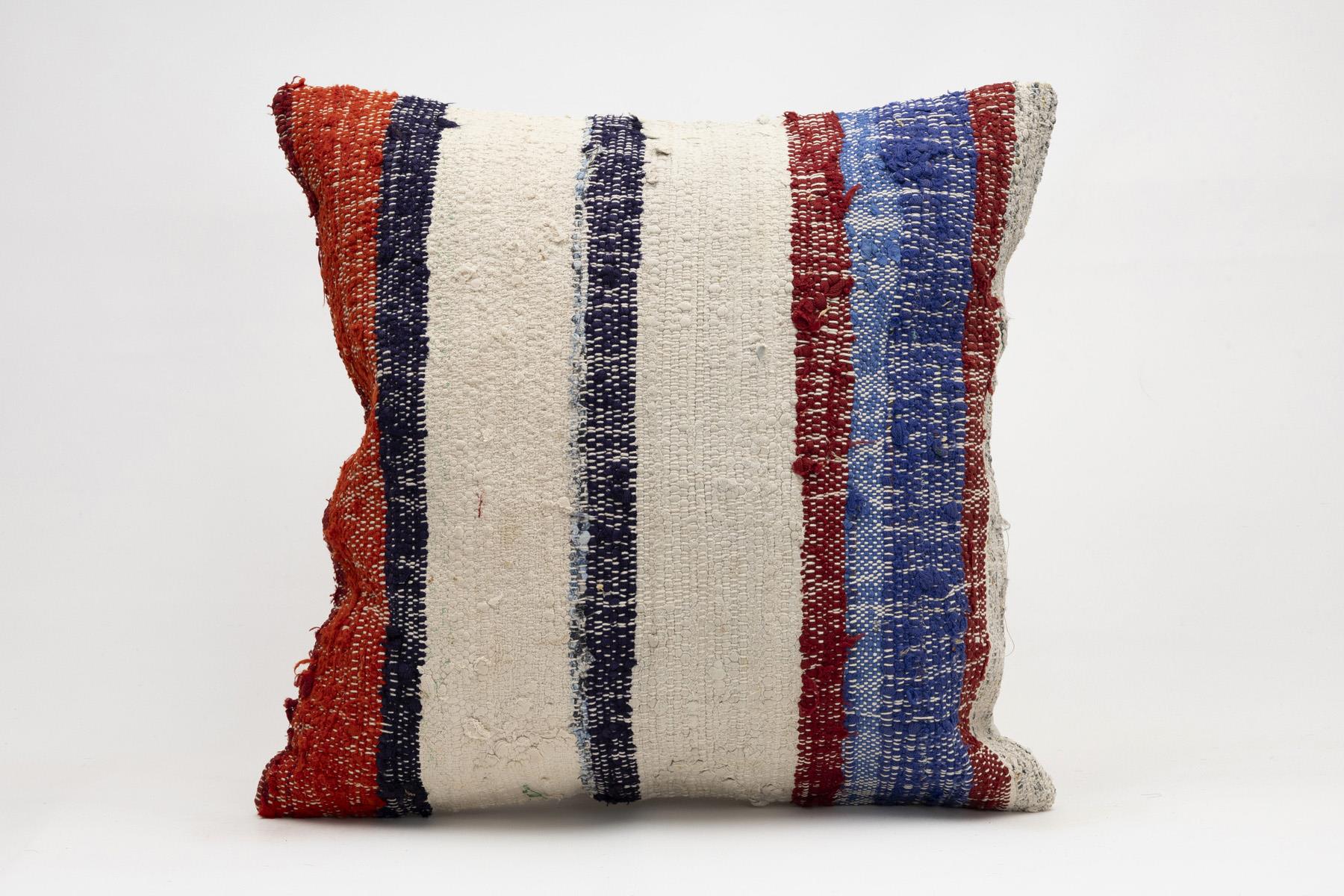 20x20 inches (50x50 cm) Kilim Pillow | KILIM WHOLESALE - Vintage Handmade Pillows - Vintage Handmade Kilim Rugs - It is 100% wool. Artistic and historical rugs. Old handwoven rugs. - Online hand woven rugs and kilim cushions sales. Shipping to a