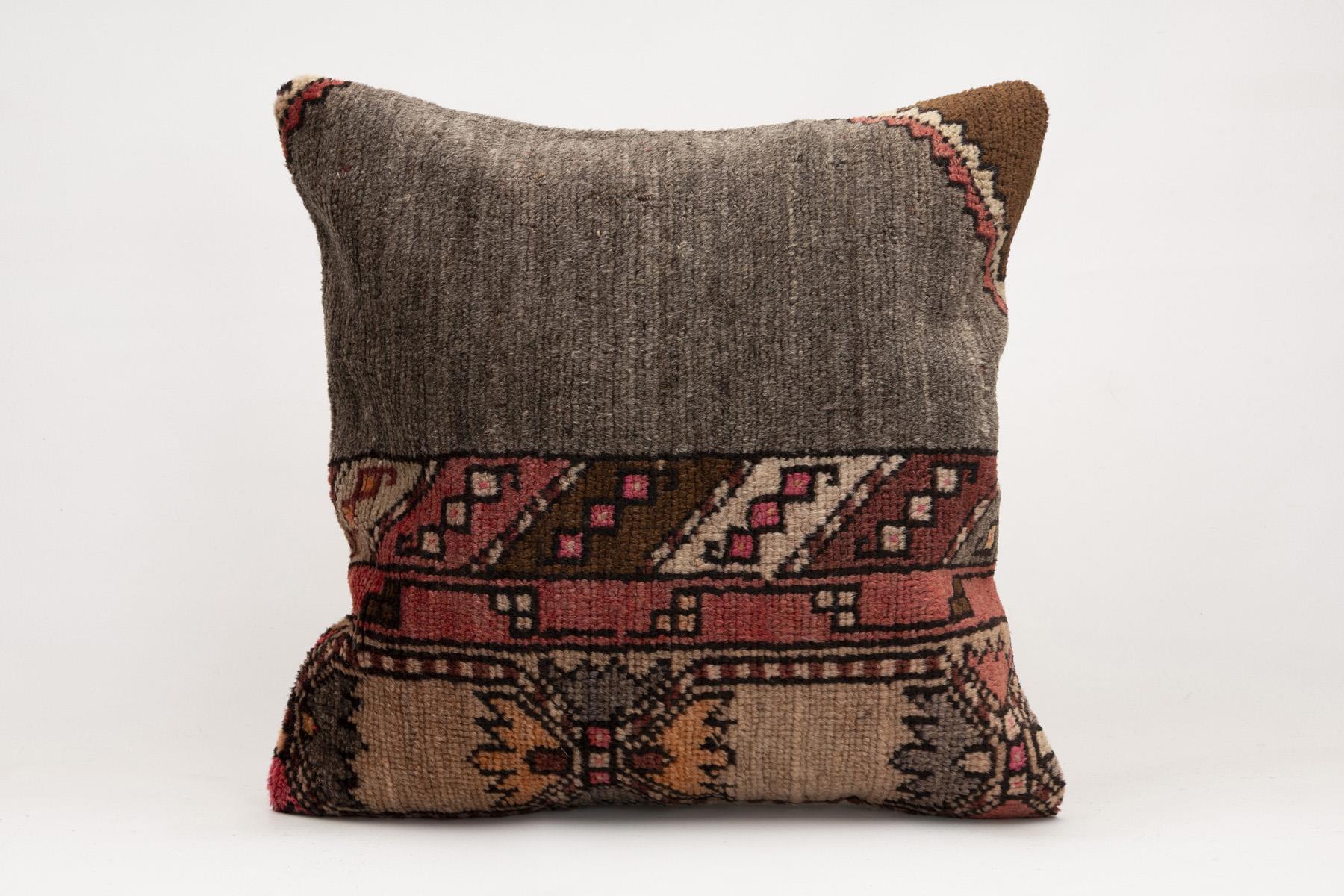 20x20 inches (50x50 cm) Kilim Pillow | KILIM WHOLESALE - Vintage Handmade Pillows - Vintage Handmade Kilim Rugs - It is 100% wool. Artistic and historical rugs. Old handwoven rugs. - Online hand woven rugs and kilim cushions sales. Shipping to a