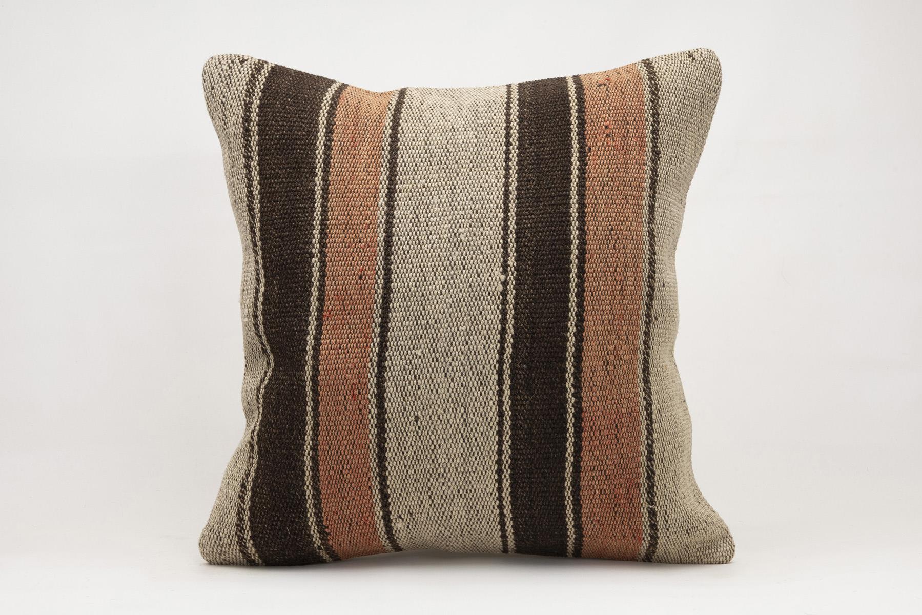 20x20 inches (50x50 cm) Kilim Pillow | KILIM WHOLESALE - Vintage Handmade Pillows - Vintage Handmade Kilim Rugs - It is 100% wool. Artistic and historical rugs. Old handwoven rugs. - Online hand woven rugs and kilim cushions sales. Shipping to a