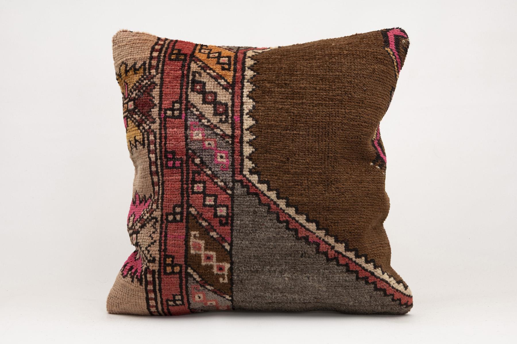 20x20 inches (50x50 cm) Kilim Pillow | KILIM WHOLESALE - Vintage Handmade Pillows - Vintage Handmade Kilim Rugs - It is 100% wool. Artistic and historical rugs. Old handwoven rugs. - Online hand woven rugs and kilim cushions sales. Shipping to a