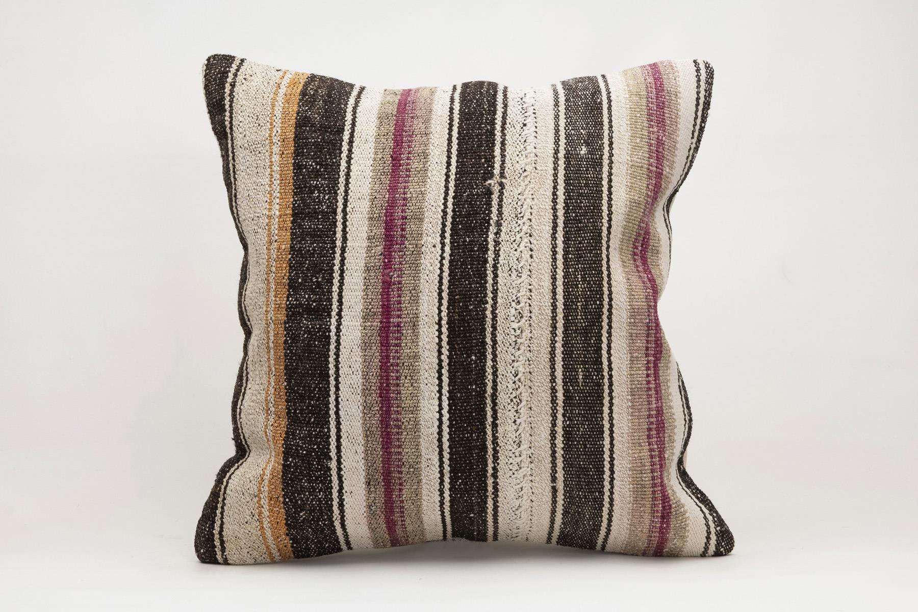 20x20 inches (50x50 cm) Kilim Pillow | KILIM WHOLESALE - Vintage Handmade Pillows - Vintage Handmade Kilim Rugs - It is 100% wool. Artistic and historical rugs. Old handwoven rugs. - Online hand woven rugs and kilim cushions sales. Shipping to a