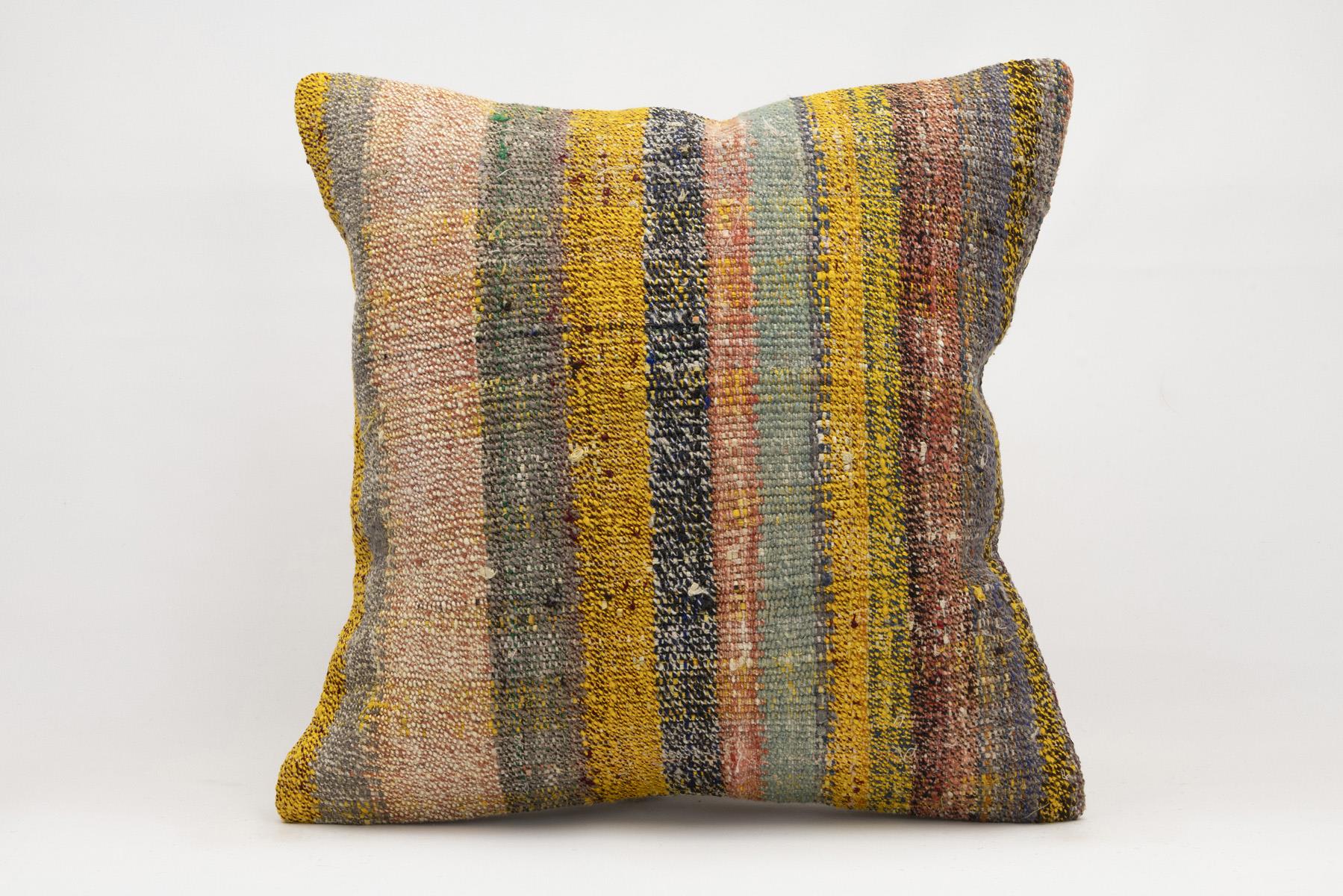 20x20 inches (50x50 cm) Kilim Pillow | KILIM WHOLESALE - Vintage Handmade Pillows - Vintage Handmade Kilim Rugs - It is 100% wool. Artistic and historical rugs. Old handwoven rugs. - Online hand woven rugs and kilim cushions sales. Shipping to a