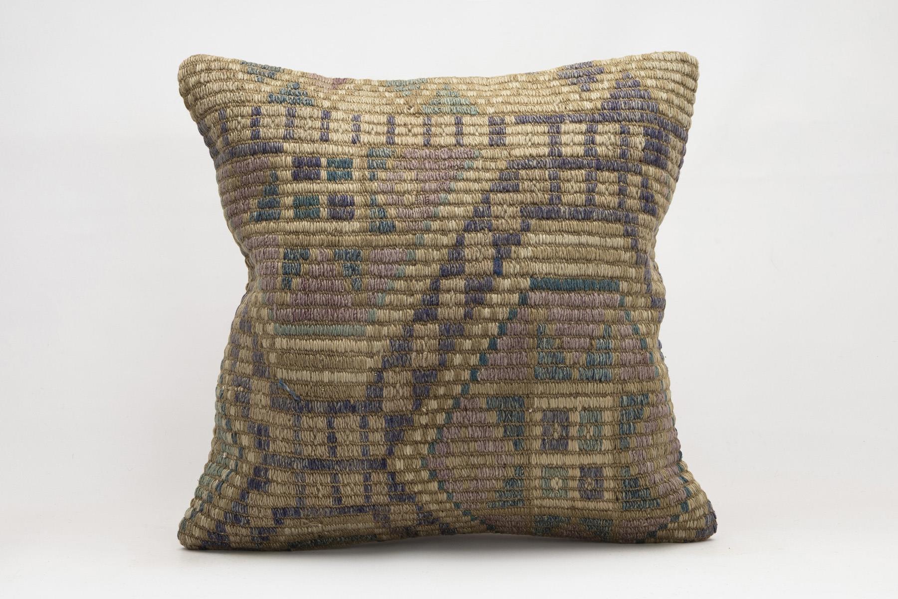 20x20 inches (50x50 cm) Kilim Pillow | KILIM WHOLESALE - Vintage Handmade Pillows - Vintage Handmade Kilim Rugs - It is 100% wool. Artistic and historical rugs. Old handwoven rugs. - Online hand woven rugs and kilim cushions sales. Shipping to a