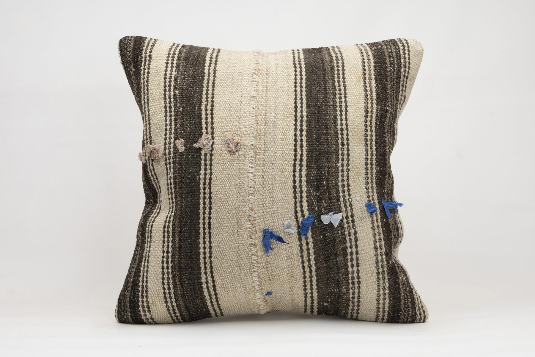 20x20 inches (50x50 cm) Kilim Pillow | KILIM WHOLESALE - Vintage Handmade Pillows - Vintage Handmade Kilim Rugs - It is 100% wool. Artistic and historical rugs. Old handwoven rugs. - Online hand woven rugs and kilim cushions sales. Shipping to a