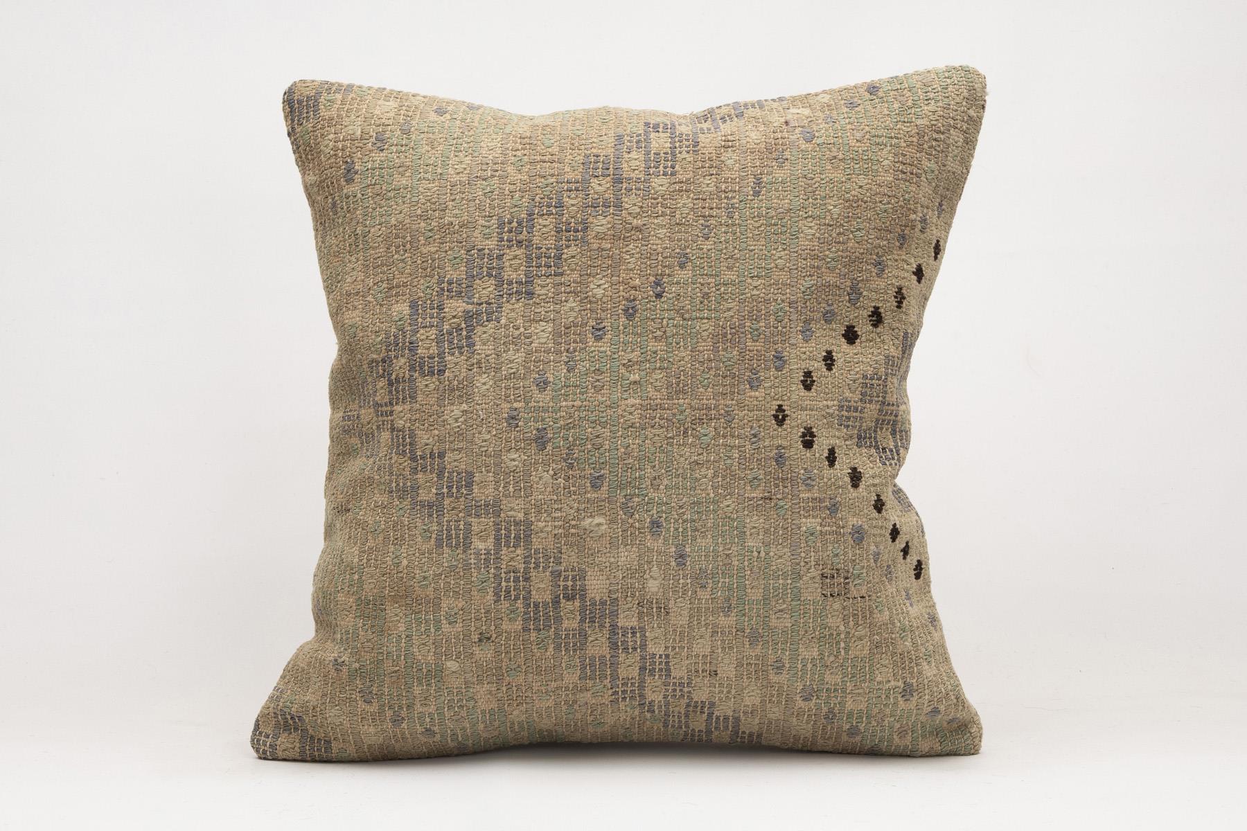 20x20 inches (50x50 cm) Kilim Pillow | KILIM WHOLESALE - Vintage Handmade Pillows - Vintage Handmade Kilim Rugs - It is 100% wool. Artistic and historical rugs. Old handwoven rugs. - Online hand woven rugs and kilim cushions sales. Shipping to a