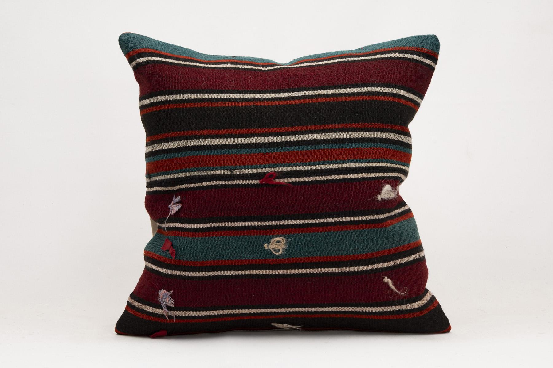 20x20 inches (50x50 cm) Kilim Pillow | KILIM WHOLESALE - Vintage Handmade Pillows - Vintage Handmade Kilim Rugs - It is 100% wool. Artistic and historical rugs. Old handwoven rugs. - Online hand woven rugs and kilim cushions sales. Shipping to a