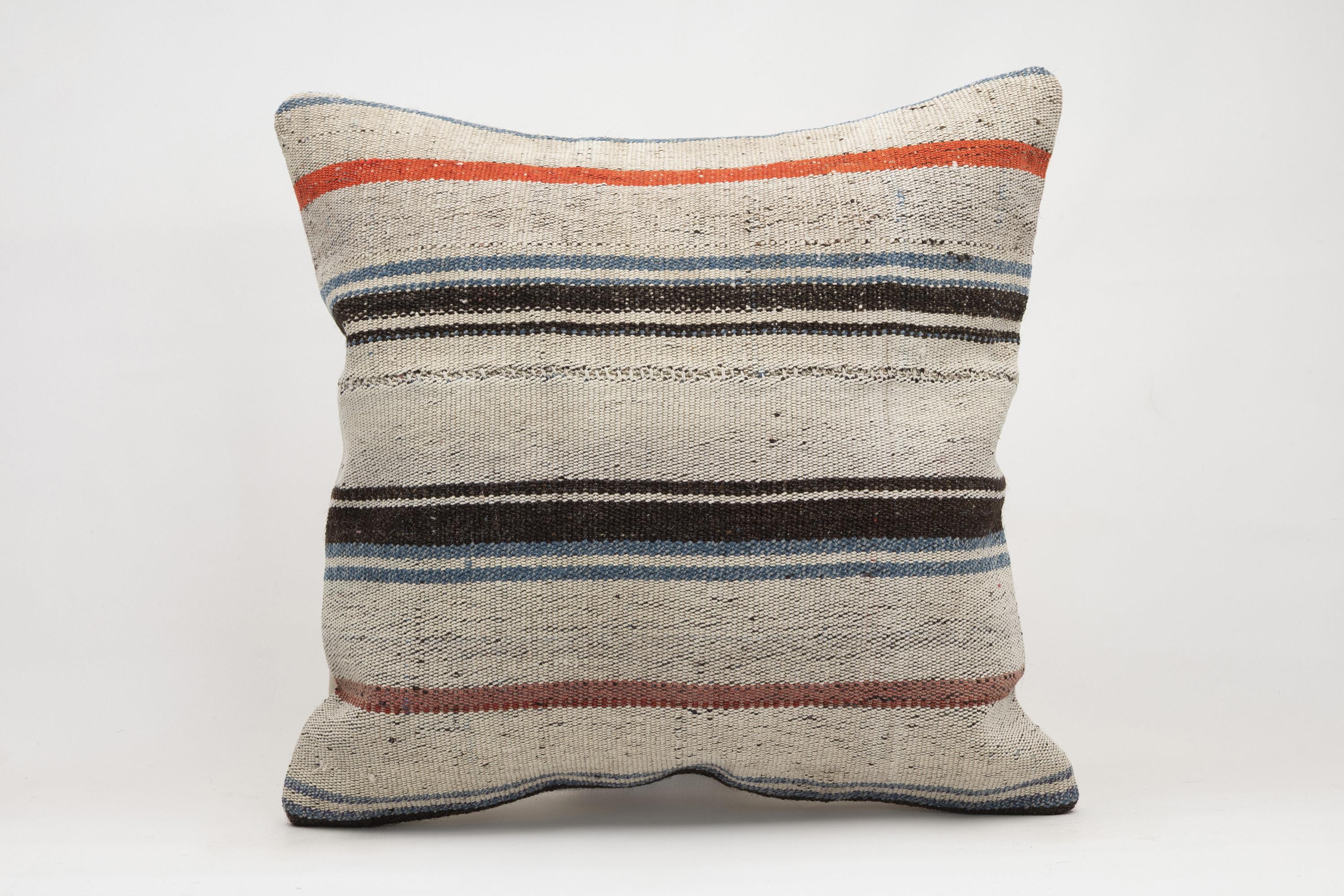 20x20 inches (50x50 cm) Kilim Pillow | KILIM WHOLESALE - Vintage Handmade Pillows - Vintage Handmade Kilim Rugs - It is 100% wool. Artistic and historical rugs. Old handwoven rugs. - Online hand woven rugs and kilim cushions sales. Shipping to a