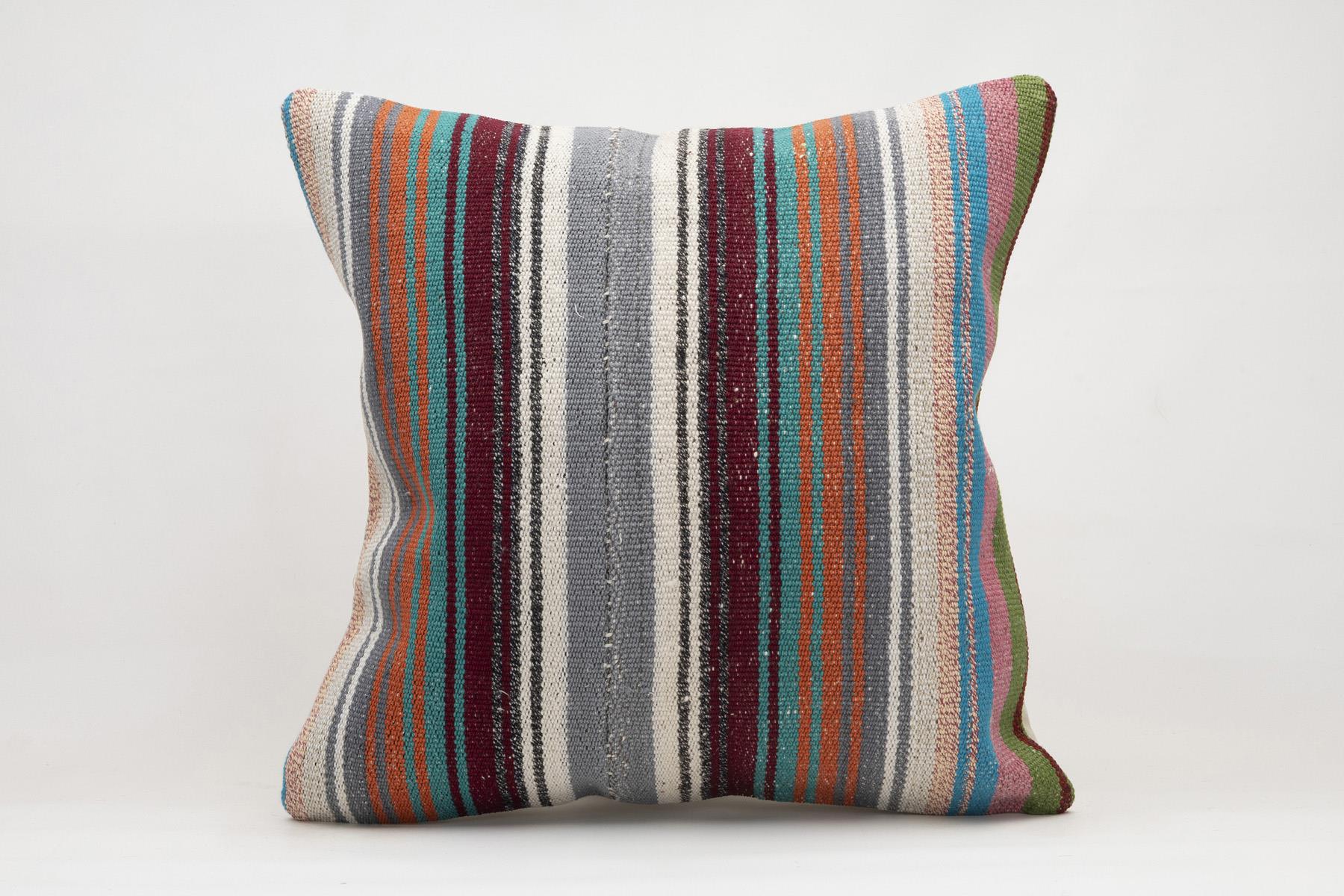 20x20 inches (50x50 cm) Kilim Pillow | KILIM WHOLESALE - Vintage Handmade Pillows - Vintage Handmade Kilim Rugs - It is 100% wool. Artistic and historical rugs. Old handwoven rugs. - Online hand woven rugs and kilim cushions sales. Shipping to a