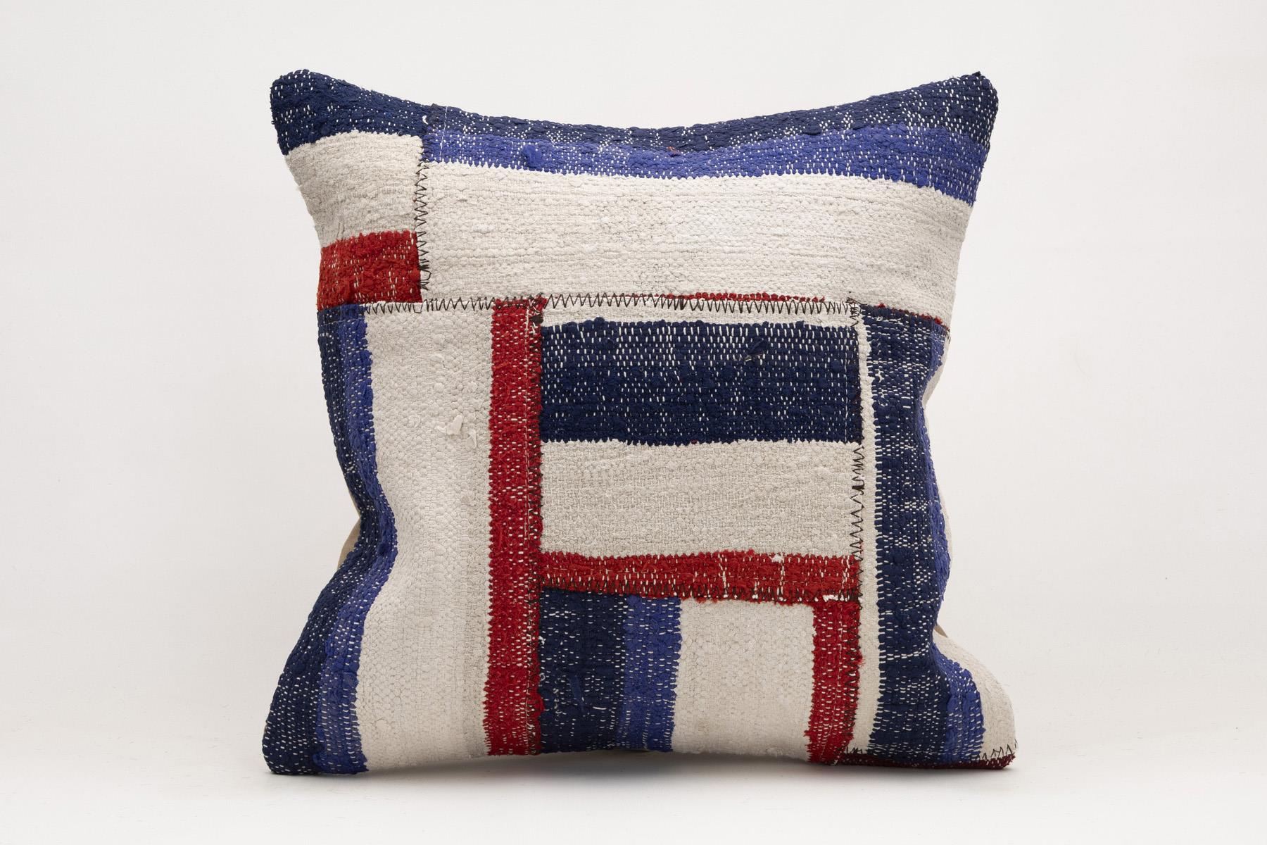 20x20 inches (50x50 cm) Kilim Pillow | KILIM WHOLESALE - Vintage Handmade Pillows - Vintage Handmade Kilim Rugs - It is 100% wool. Artistic and historical rugs. Old handwoven rugs. - Online hand woven rugs and kilim cushions sales. Shipping to a