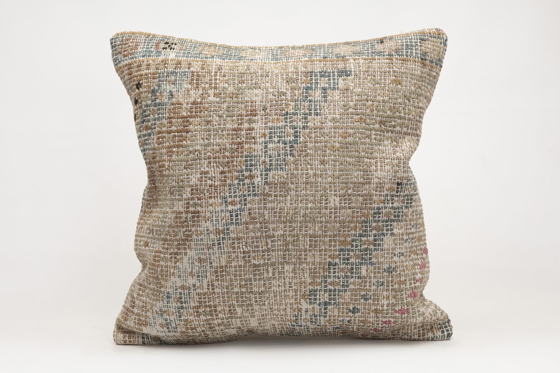 20x20 inches (50x50 cm) Kilim Pillow | KILIM WHOLESALE - Vintage Handmade Pillows - Vintage Handmade Kilim Rugs - It is 100% wool. Artistic and historical rugs. Old handwoven rugs. - Online hand woven rugs and kilim cushions sales. Shipping to a