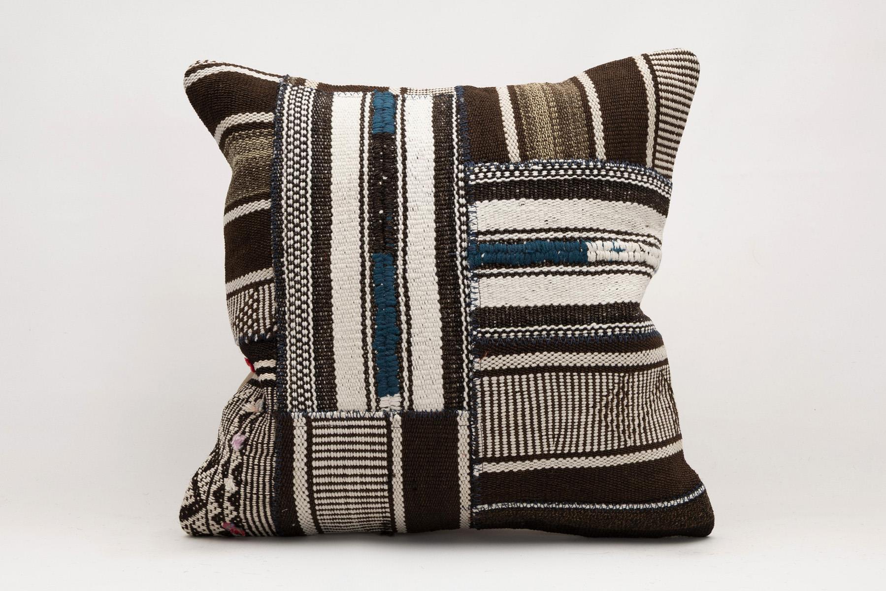 20x20 inches (50x50 cm) Kilim Pillow | KILIM WHOLESALE - Vintage Handmade Pillows - Vintage Handmade Kilim Rugs - It is 100% wool. Artistic and historical rugs. Old handwoven rugs. - Online hand woven rugs and kilim cushions sales. Shipping to a
