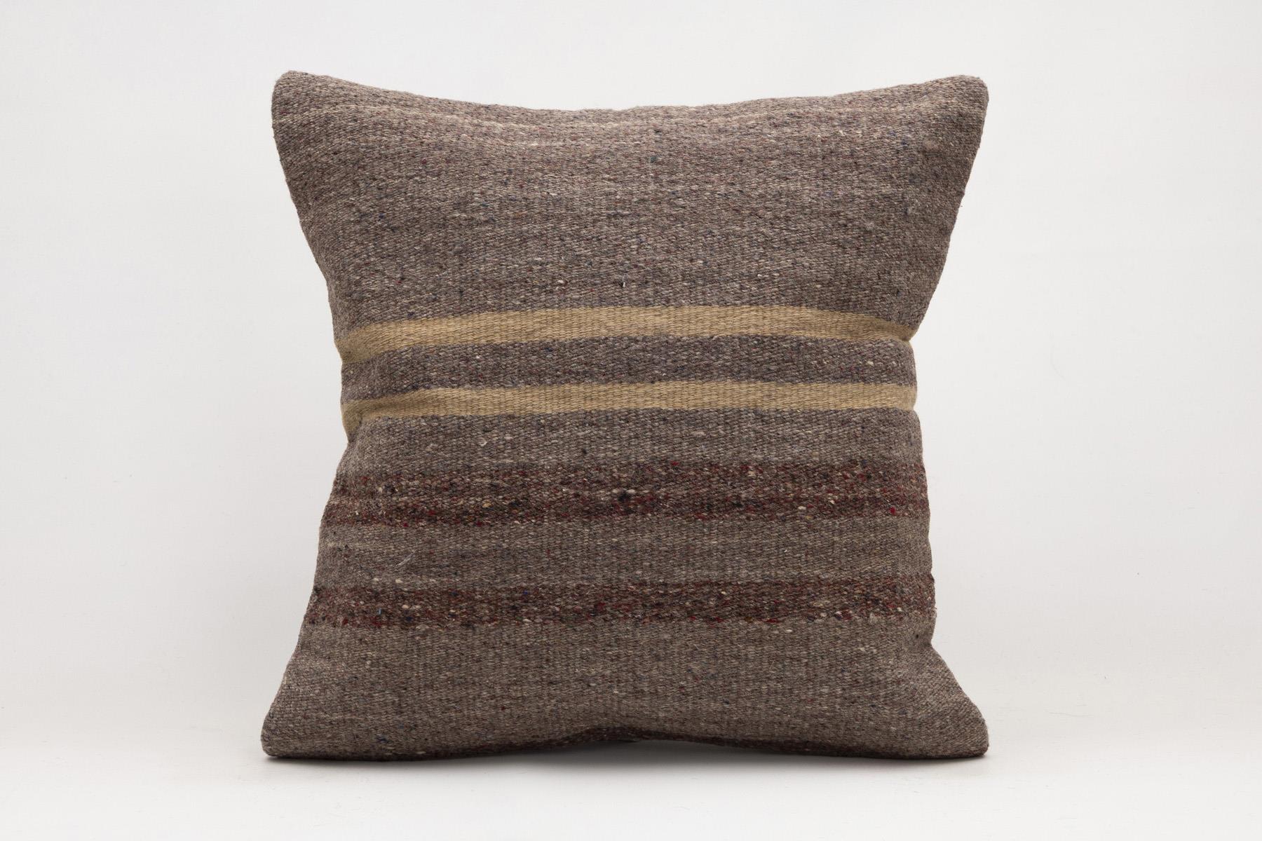 20x20 inches (50x50 cm) Kilim Pillow | KILIM WHOLESALE - Vintage Handmade Pillows - Vintage Handmade Kilim Rugs - It is 100% wool. Artistic and historical rugs. Old handwoven rugs. - Online hand woven rugs and kilim cushions sales. Shipping to a