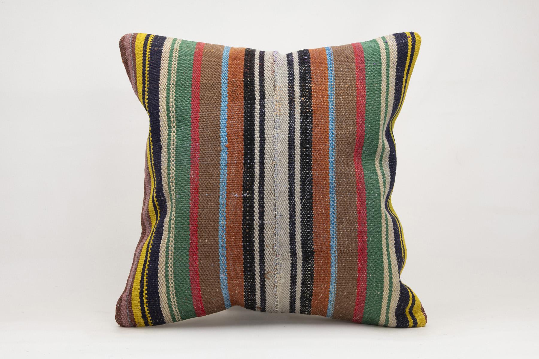 20x20 inches (50x50 cm) Kilim Pillow | KILIM WHOLESALE - Vintage Handmade Pillows - Vintage Handmade Kilim Rugs - It is 100% wool. Artistic and historical rugs. Old handwoven rugs. - Online hand woven rugs and kilim cushions sales. Shipping to a