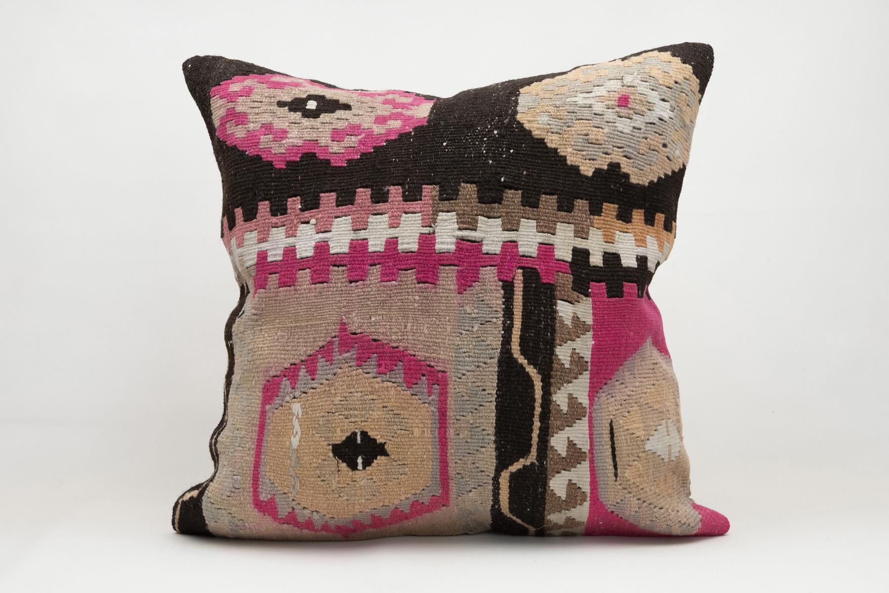 16x24 inches (40x60 cm) Kilim Pillow | KILIM WHOLESALE - Vintage Handmade Pillows - Vintage Handmade Kilim Rugs - It is 100% wool. Artistic and historical rugs. Old handwoven rugs. - Online hand woven rugs and kilim cushions sales. Shipping to a