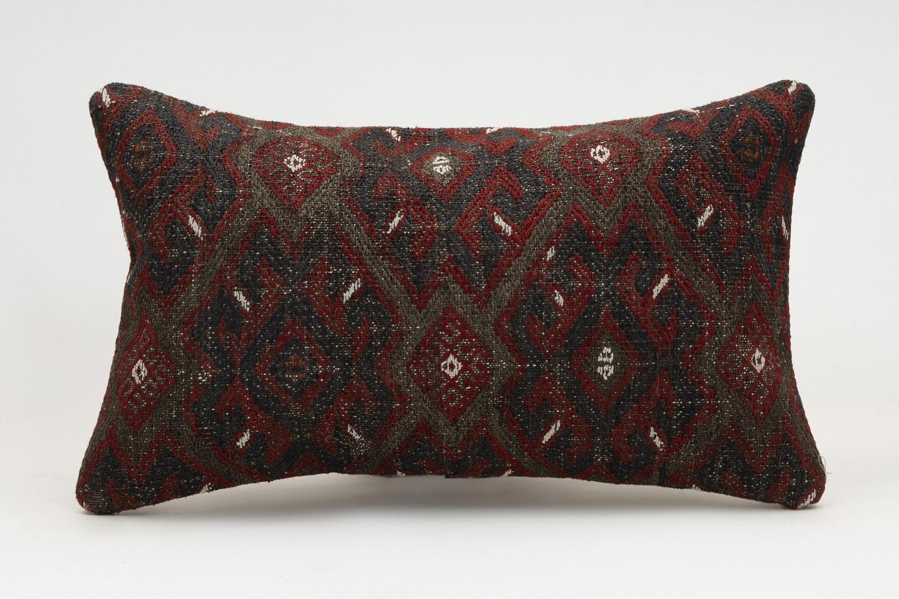 12x20 inches (30x50 cm) Kilim Pillow | KILIM WHOLESALE - Vintage Handmade Pillows - Vintage Handmade Kilim Rugs - It is 100% wool. Artistic and historical rugs. Old handwoven rugs. - Online hand woven rugs and kilim cushions sales. Shipping to a
