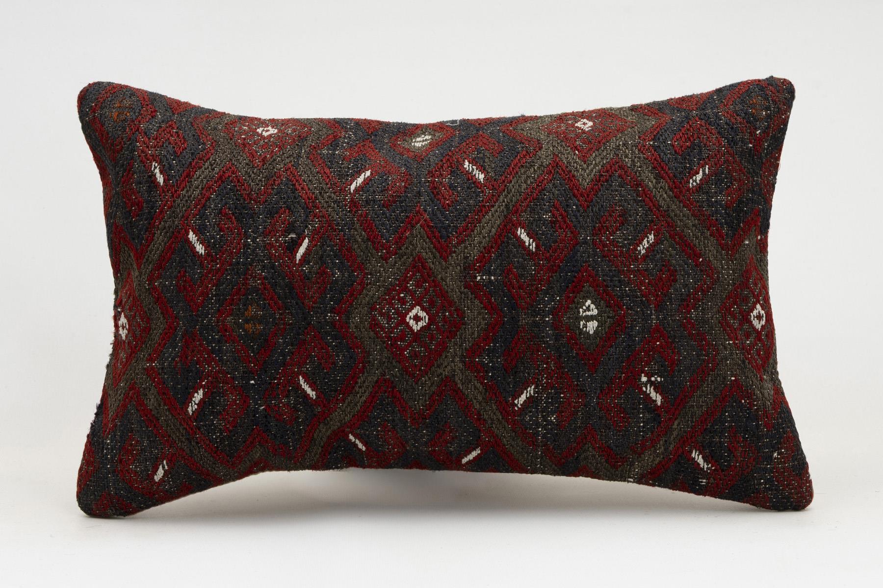 12x20 inches (30x50 cm) Kilim Pillow | KILIM WHOLESALE - Vintage Handmade Pillows - Vintage Handmade Kilim Rugs - It is 100% wool. Artistic and historical rugs. Old handwoven rugs. - Online hand woven rugs and kilim cushions sales. Shipping to a