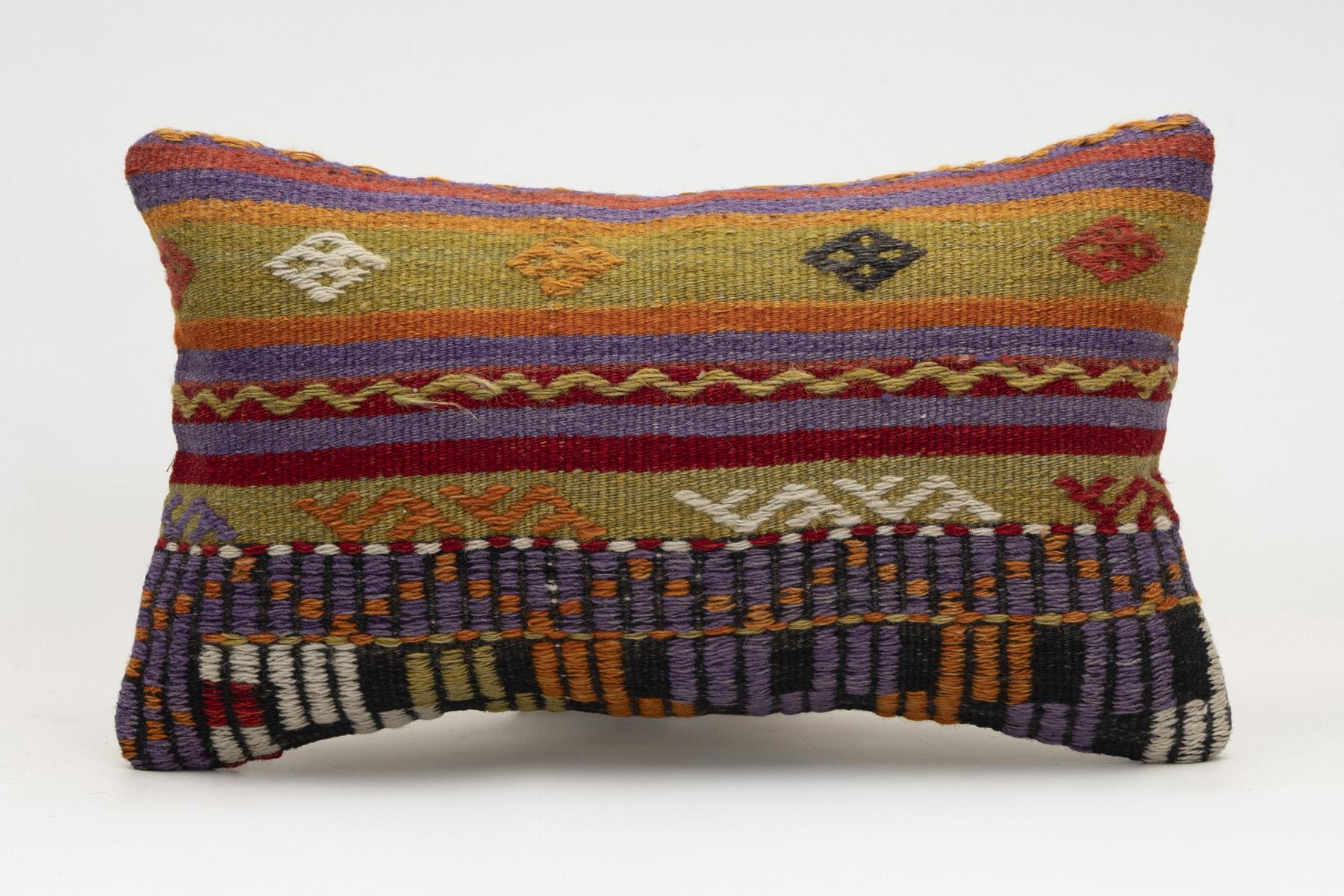 12x20 inches (30x50 cm) Kilim Pillow | KILIM WHOLESALE - Vintage Handmade Pillows - Vintage Handmade Kilim Rugs - It is 100% wool. Artistic and historical rugs. Old handwoven rugs. - Online hand woven rugs and kilim cushions sales. Shipping to a