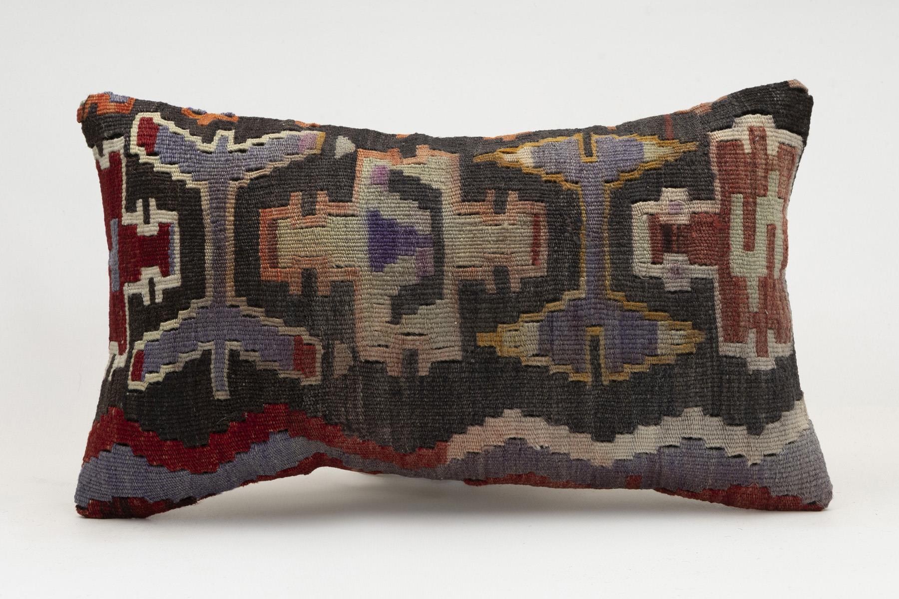 12x20 inches (30x50 cm) Kilim Pillow | KILIM WHOLESALE - Vintage Handmade Pillows - Vintage Handmade Kilim Rugs - It is 100% wool. Artistic and historical rugs. Old handwoven rugs. - Online hand woven rugs and kilim cushions sales. Shipping to a
