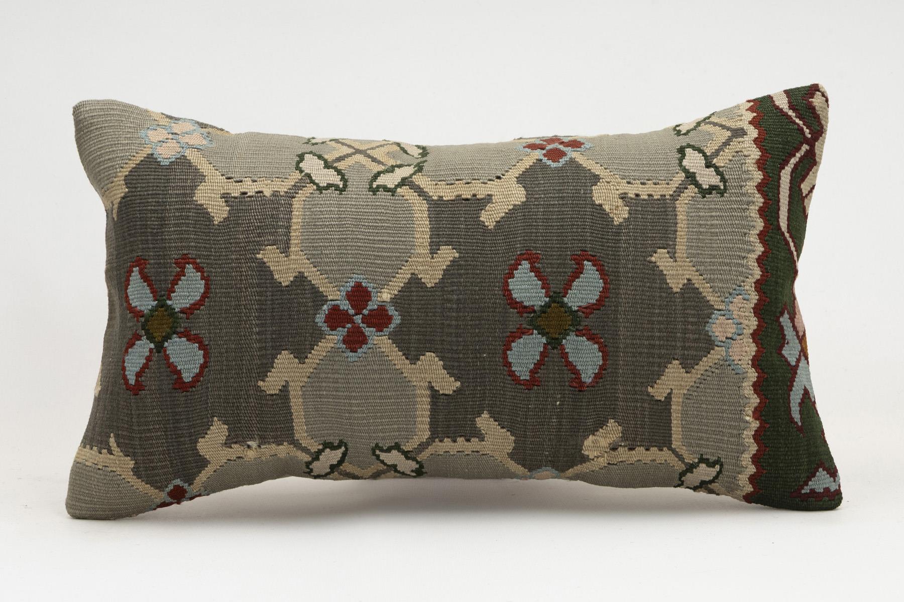 12x20 inches (30x50 cm) Kilim Pillow | KILIM WHOLESALE - Vintage Handmade Pillows - Vintage Handmade Kilim Rugs - It is 100% wool. Artistic and historical rugs. Old handwoven rugs. - Online hand woven rugs and kilim cushions sales. Shipping to a