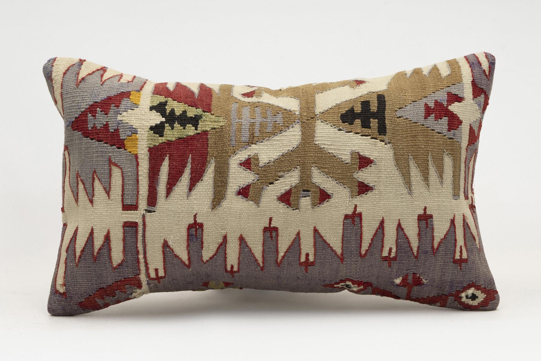 12x20 inches (30x50 cm) Kilim Pillow | KILIM WHOLESALE - Vintage Handmade Pillows - Vintage Handmade Kilim Rugs - It is 100% wool. Artistic and historical rugs. Old handwoven rugs. - Online hand woven rugs and kilim cushions sales. Shipping to a