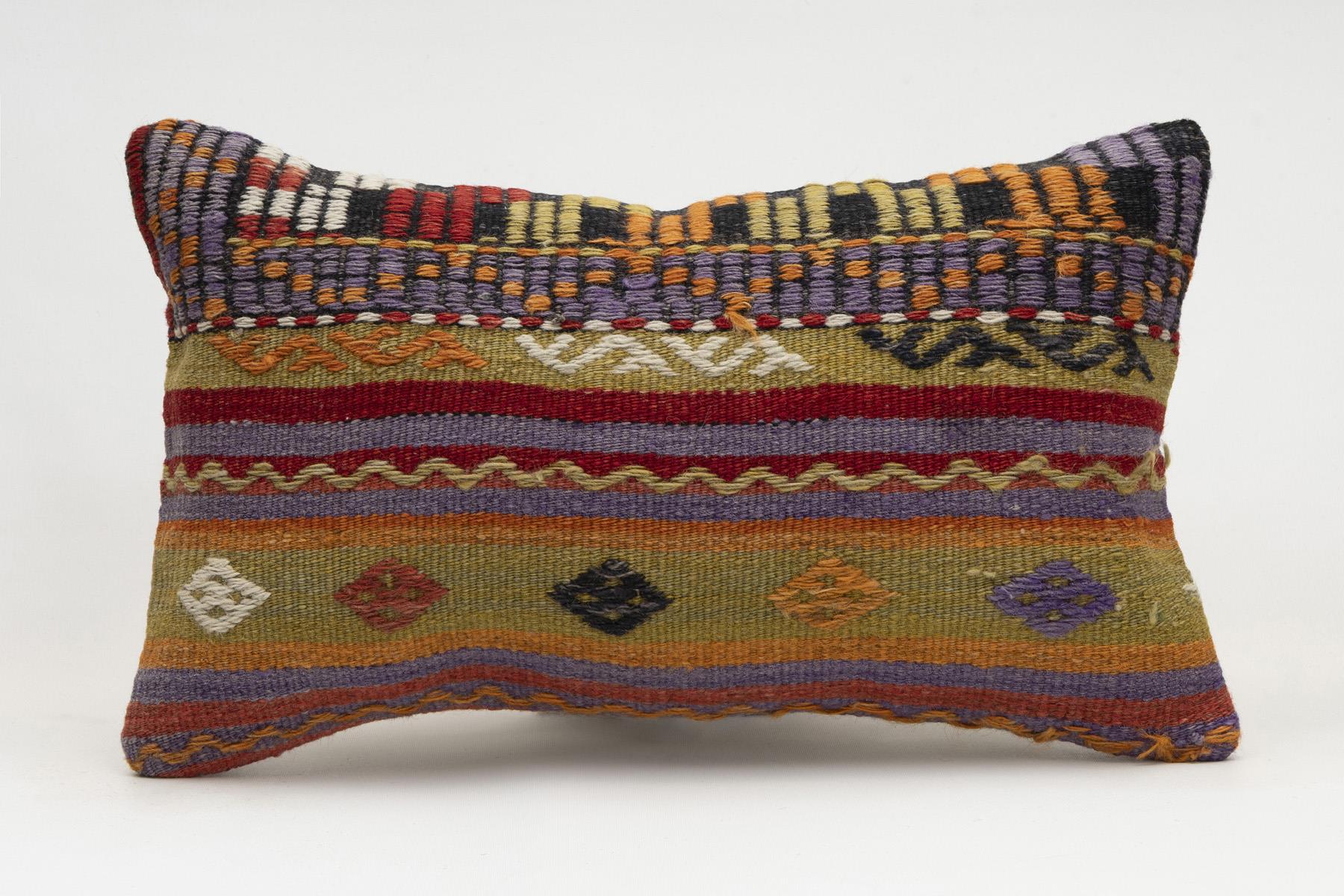 12x20 inches (30x50 cm) Kilim Pillow | KILIM WHOLESALE - Vintage Handmade Pillows - Vintage Handmade Kilim Rugs - It is 100% wool. Artistic and historical rugs. Old handwoven rugs. - Online hand woven rugs and kilim cushions sales. Shipping to a