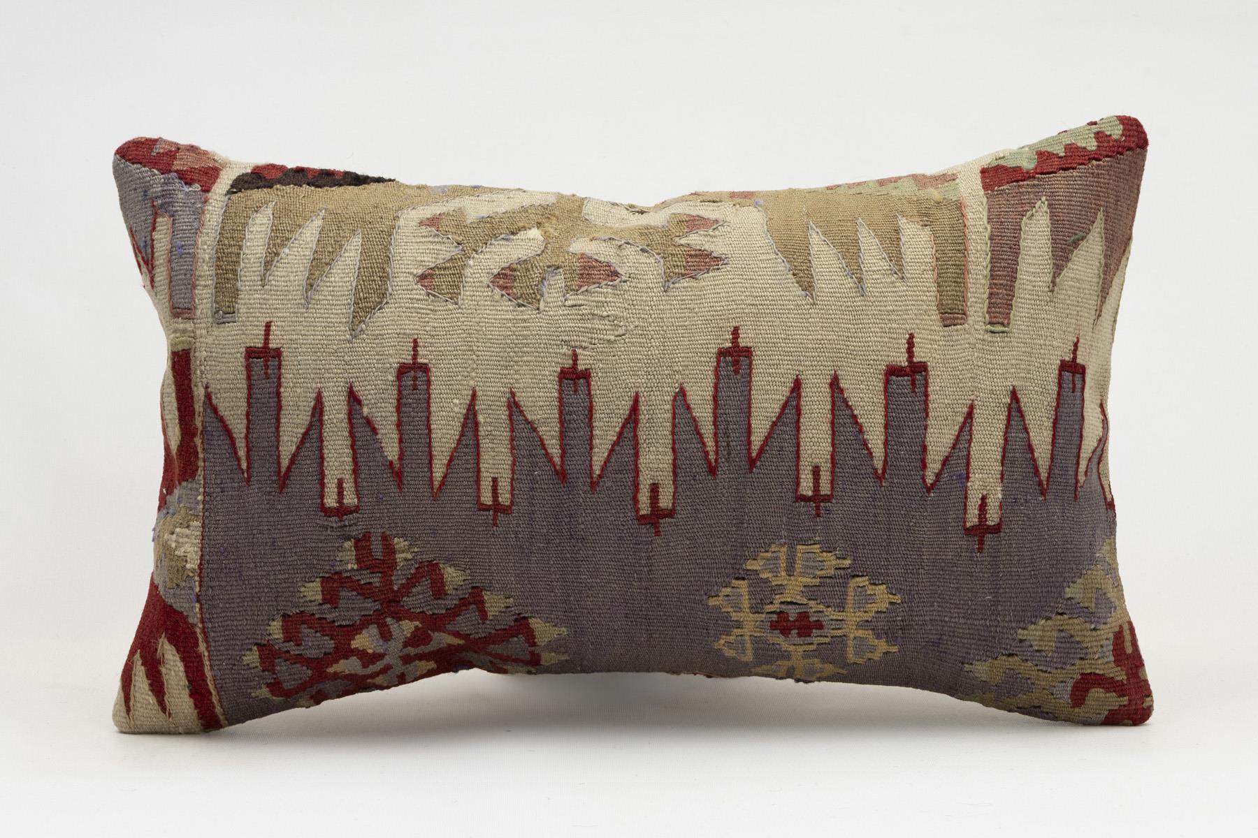 12x20 inches (30x50 cm) Kilim Pillow | KILIM WHOLESALE - Vintage Handmade Pillows - Vintage Handmade Kilim Rugs - It is 100% wool. Artistic and historical rugs. Old handwoven rugs. - Online hand woven rugs and kilim cushions sales. Shipping to a