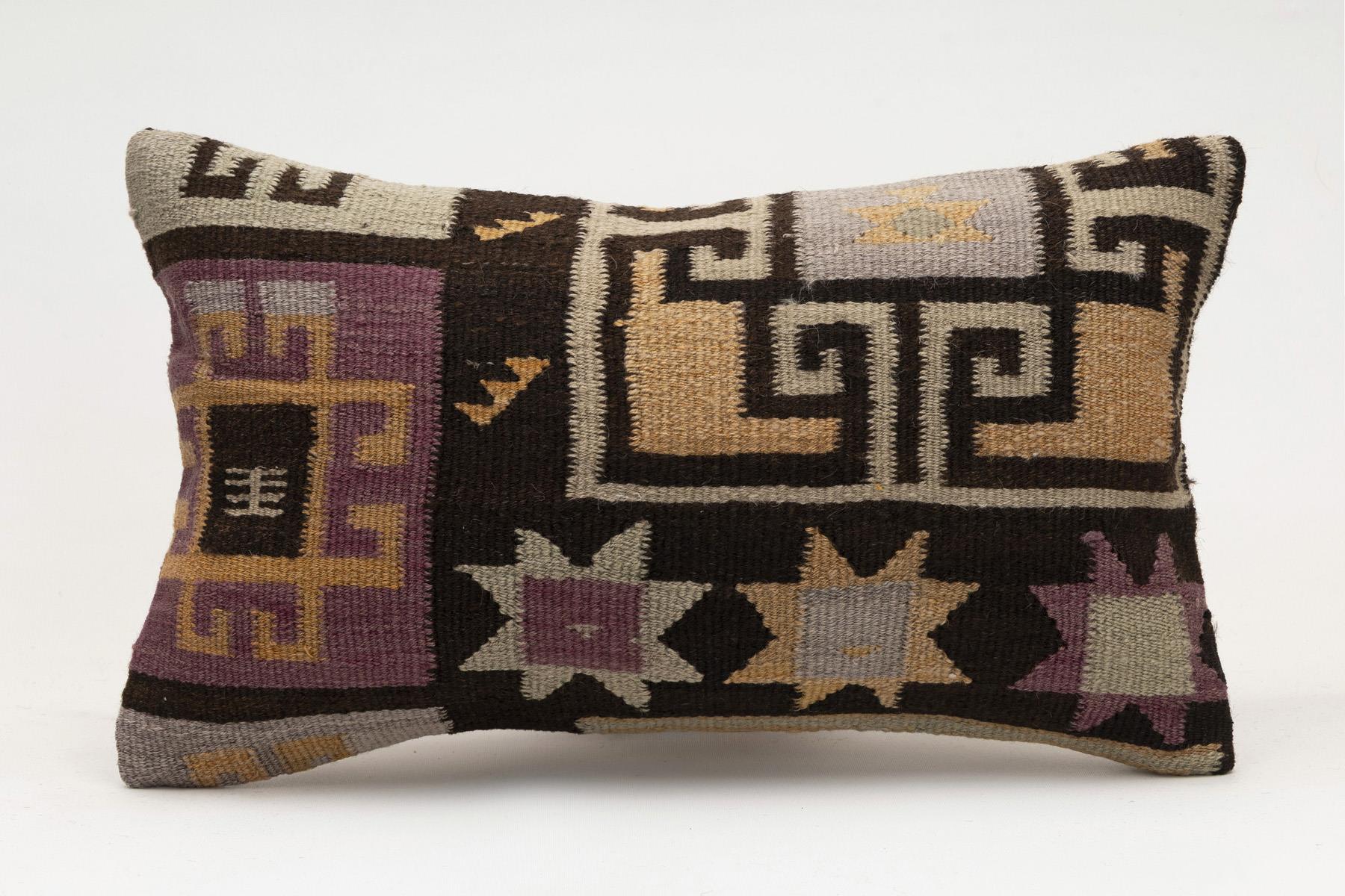 12x20 inches (30x50 cm) Kilim Pillow | KILIM WHOLESALE - Vintage Handmade Pillows - Vintage Handmade Kilim Rugs - It is 100% wool. Artistic and historical rugs. Old handwoven rugs. - Online hand woven rugs and kilim cushions sales. Shipping to a