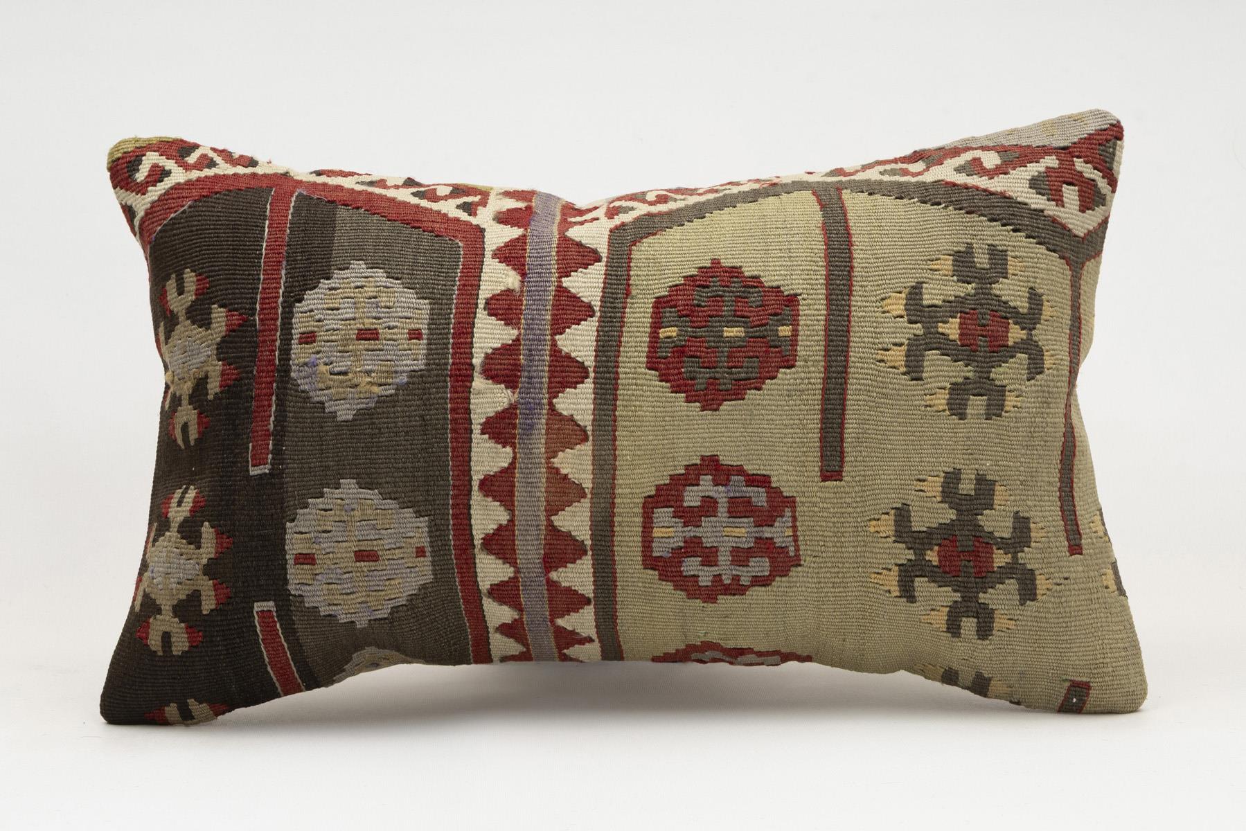 12x20 inches (30x50 cm) Kilim Pillow | KILIM WHOLESALE - Vintage Handmade Pillows - Vintage Handmade Kilim Rugs - It is 100% wool. Artistic and historical rugs. Old handwoven rugs. - Online hand woven rugs and kilim cushions sales. Shipping to a
