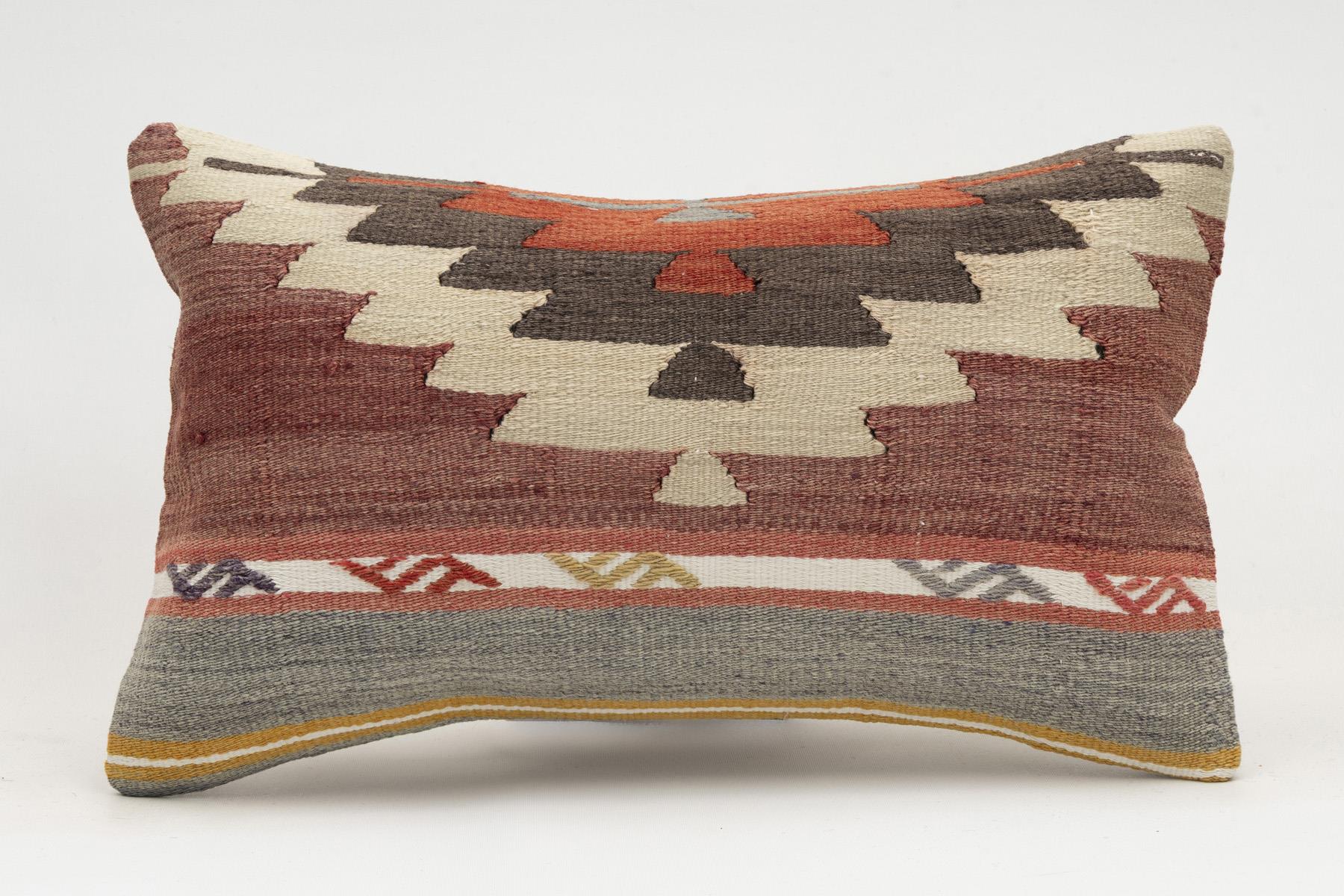 12x20 inches (30x50 cm) Kilim Pillow | KILIM WHOLESALE - Vintage Handmade Pillows - Vintage Handmade Kilim Rugs - It is 100% wool. Artistic and historical rugs. Old handwoven rugs. - Online hand woven rugs and kilim cushions sales. Shipping to a