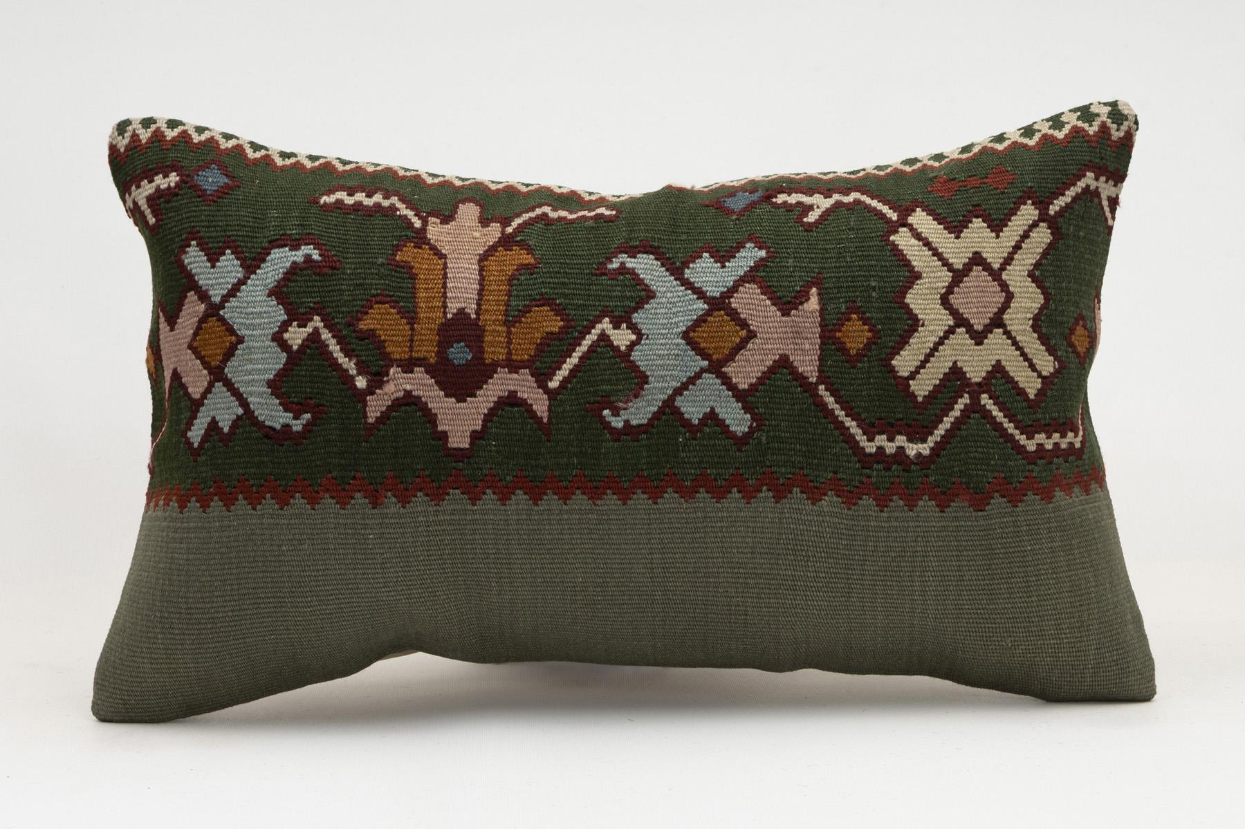 12x20 inches (30x50 cm) Kilim Pillow | KILIM WHOLESALE - Vintage Handmade Pillows - Vintage Handmade Kilim Rugs - It is 100% wool. Artistic and historical rugs. Old handwoven rugs. - Online hand woven rugs and kilim cushions sales. Shipping to a