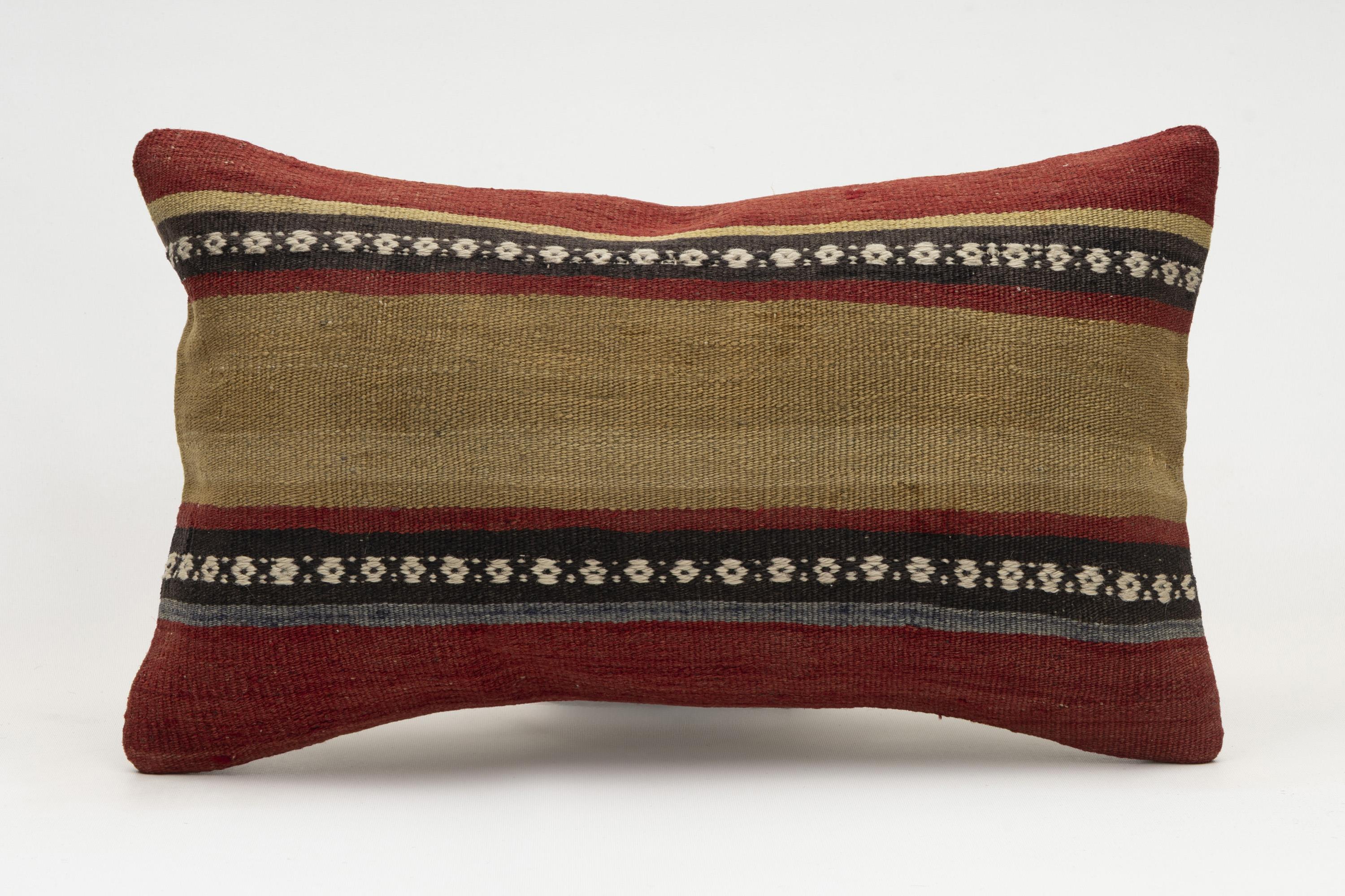 12x20 inches (30x50 cm) Kilim Pillow | KILIM WHOLESALE - Vintage Handmade Pillows - Vintage Handmade Kilim Rugs - It is 100% wool. Artistic and historical rugs. Old handwoven rugs. - Online hand woven rugs and kilim cushions sales. Shipping to a