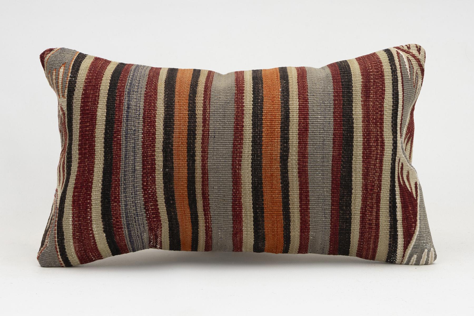 12x20 inches (30x50 cm) Kilim Pillow | KILIM WHOLESALE - Vintage Handmade Pillows - Vintage Handmade Kilim Rugs - It is 100% wool. Artistic and historical rugs. Old handwoven rugs. - Online hand woven rugs and kilim cushions sales. Shipping to a