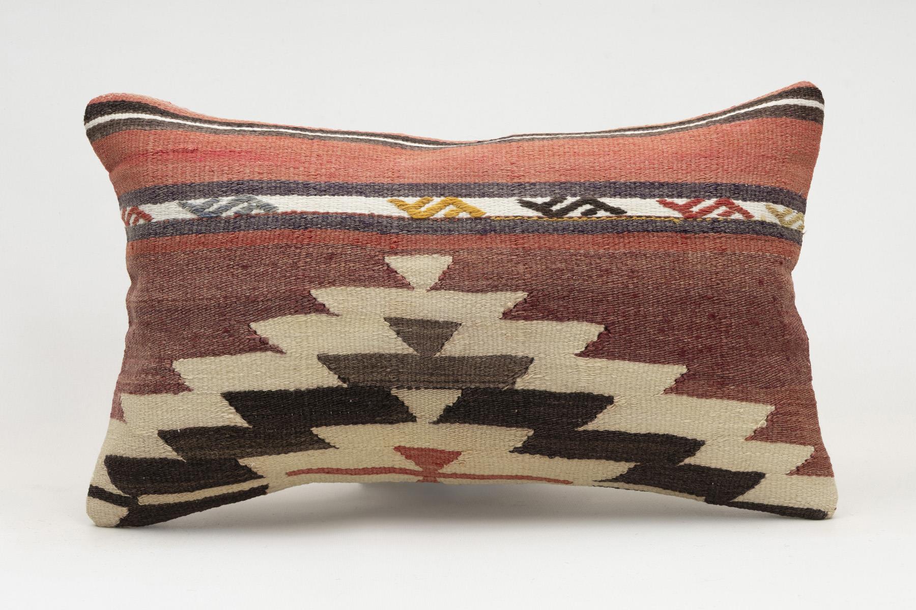 12x20 inches (30x50 cm) Kilim Pillow | KILIM WHOLESALE - Vintage Handmade Pillows - Vintage Handmade Kilim Rugs - It is 100% wool. Artistic and historical rugs. Old handwoven rugs. - Online hand woven rugs and kilim cushions sales. Shipping to a